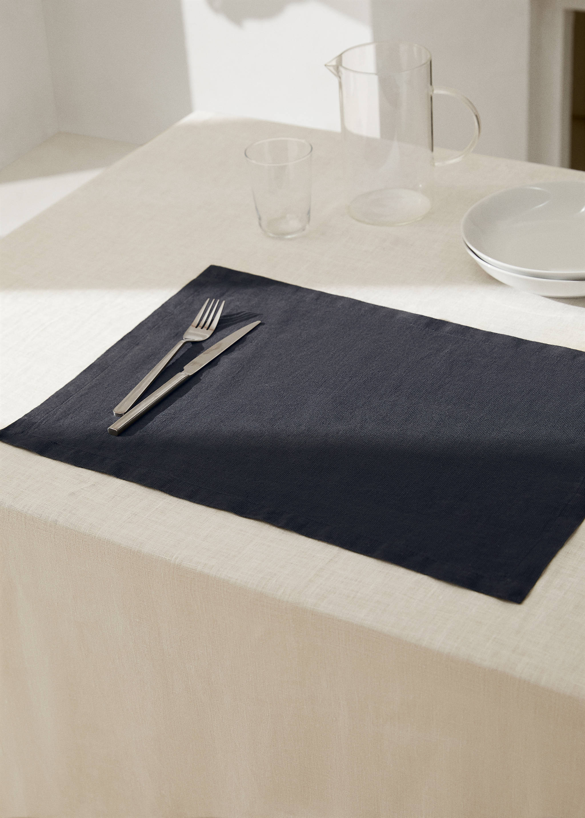 Placemats 100% linnen (set van 2 stuks) - Overzichtstekening