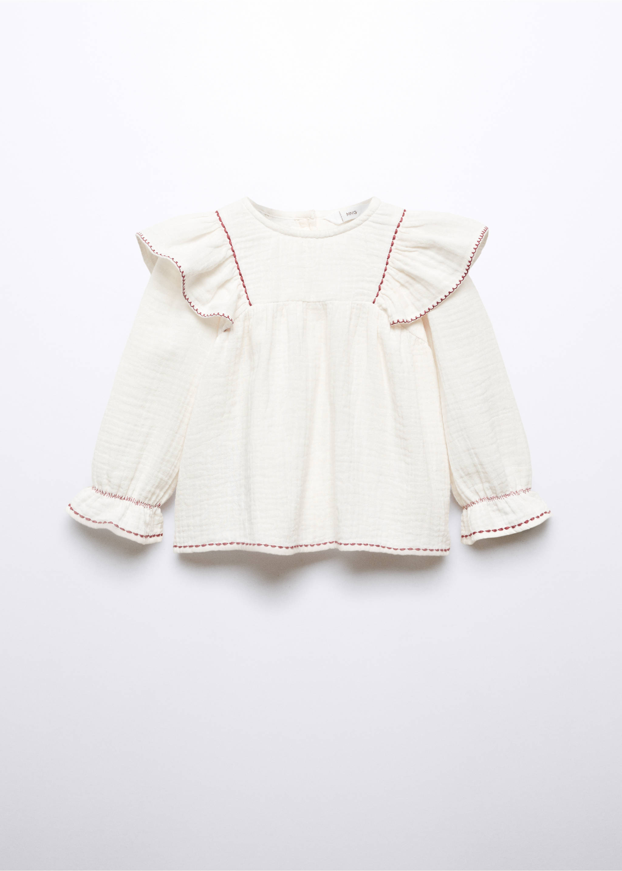 Baumwollbluse - Artikel ohne Model, Weiß. Ref: 57037117-00.