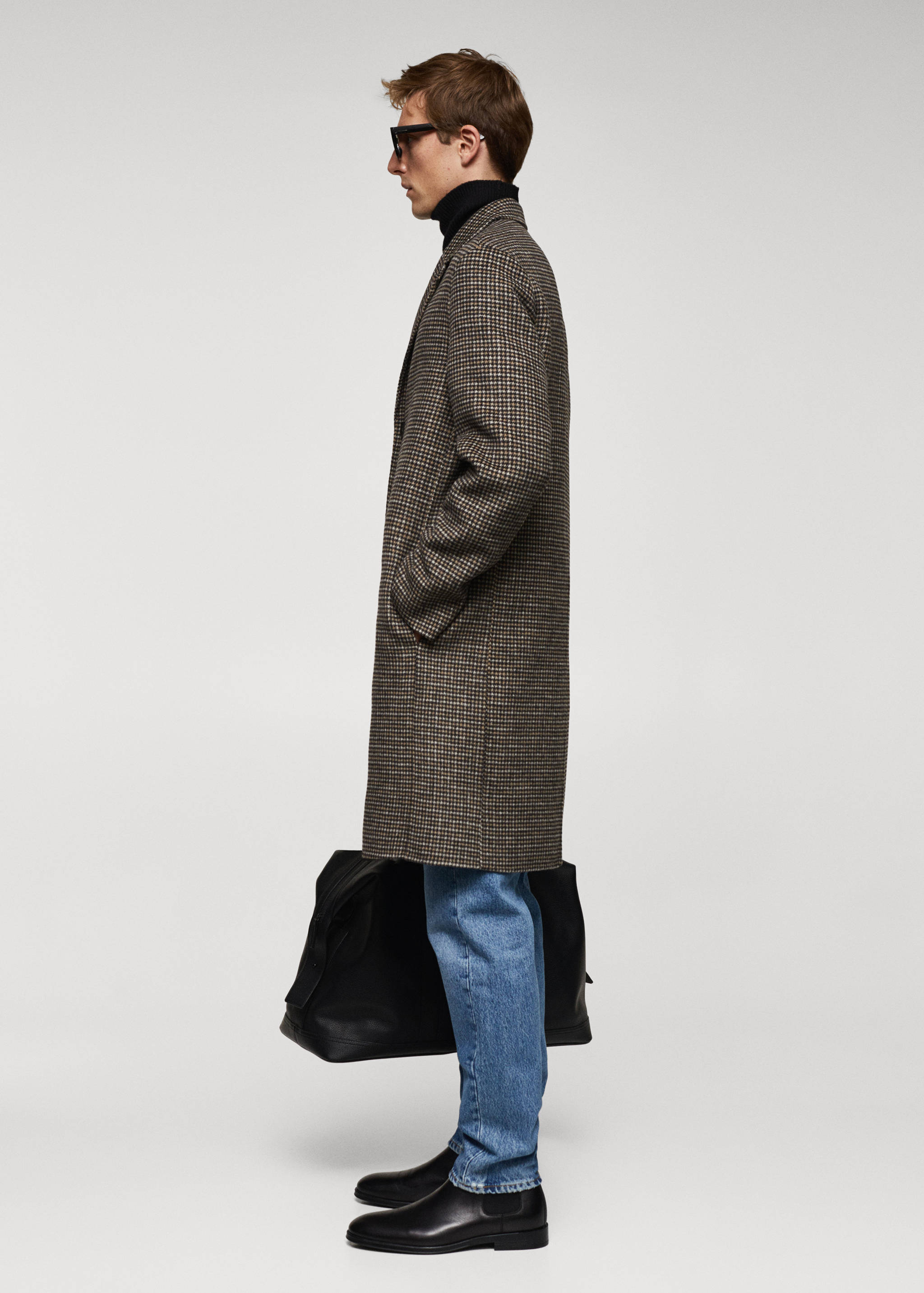 Wool-blend micro-houndstooth coat - Details of the article 2