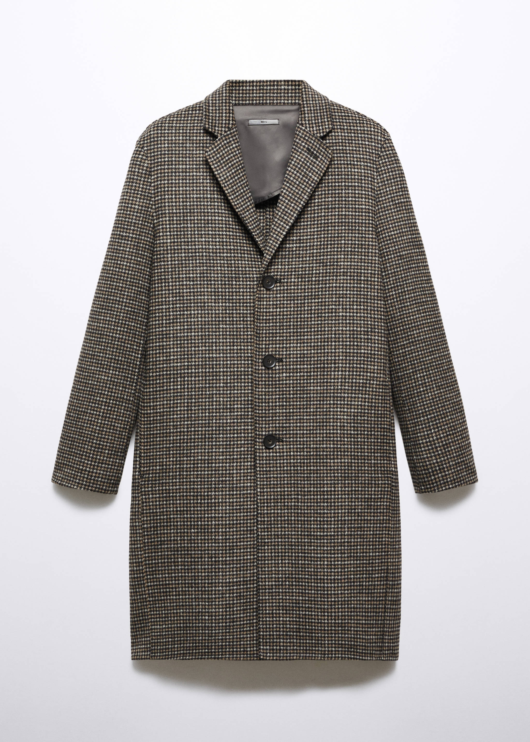 Manteau laine micro pied-de-poule - Article sans modèle