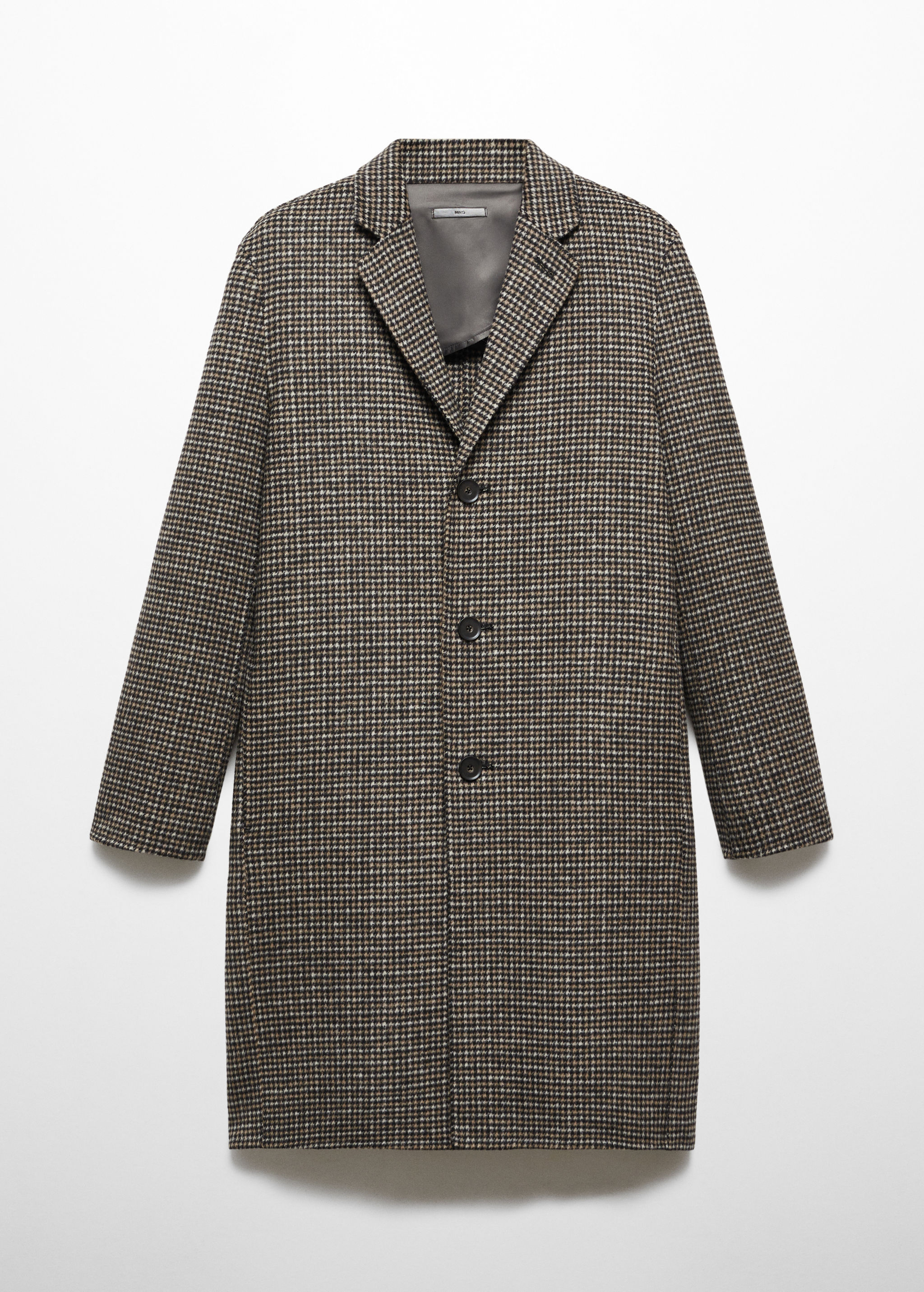 Manteau laine micro pied-de-poule - Article sans modèle