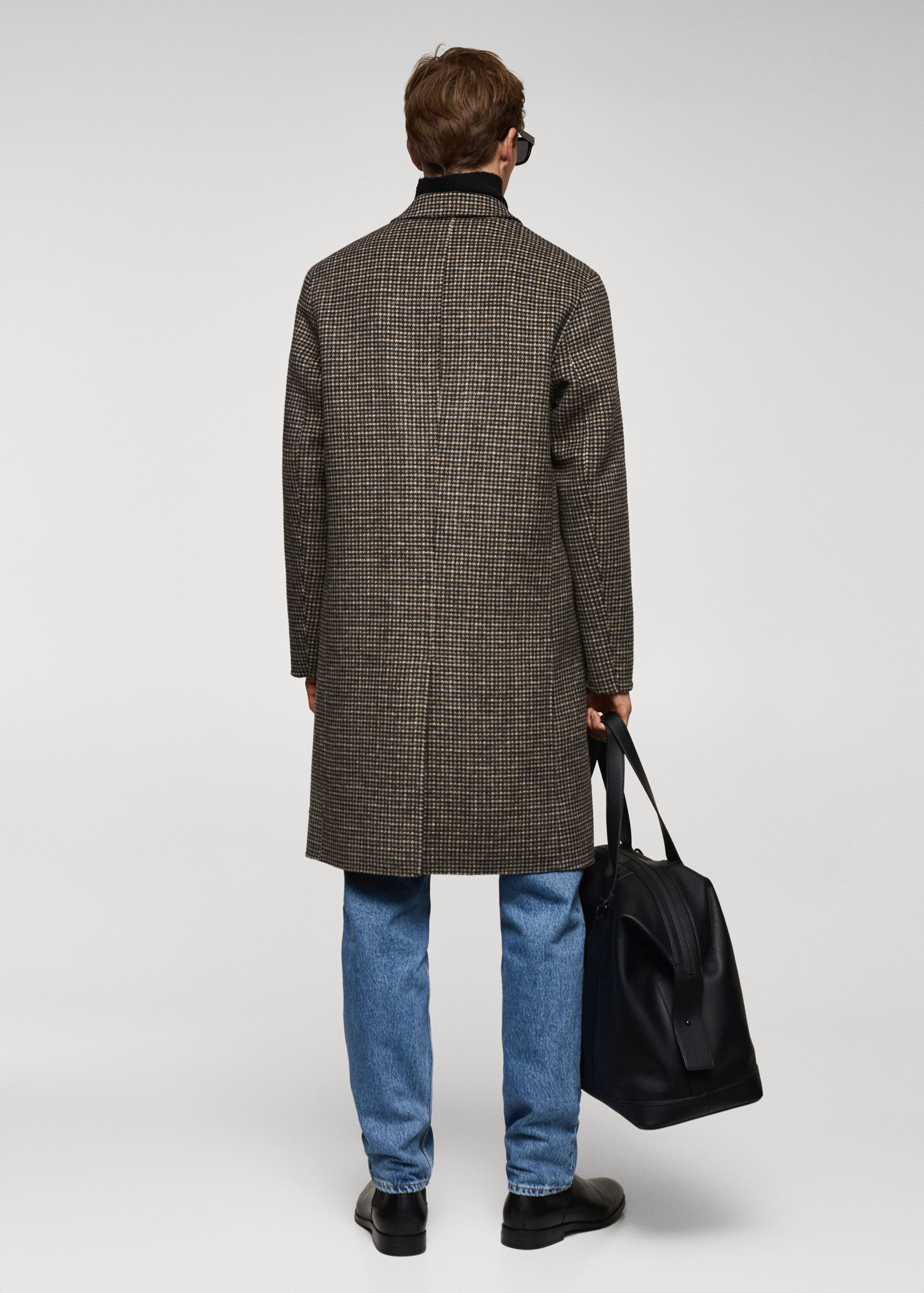 Manteau laine micro pied-de-poule - Verso de l’article