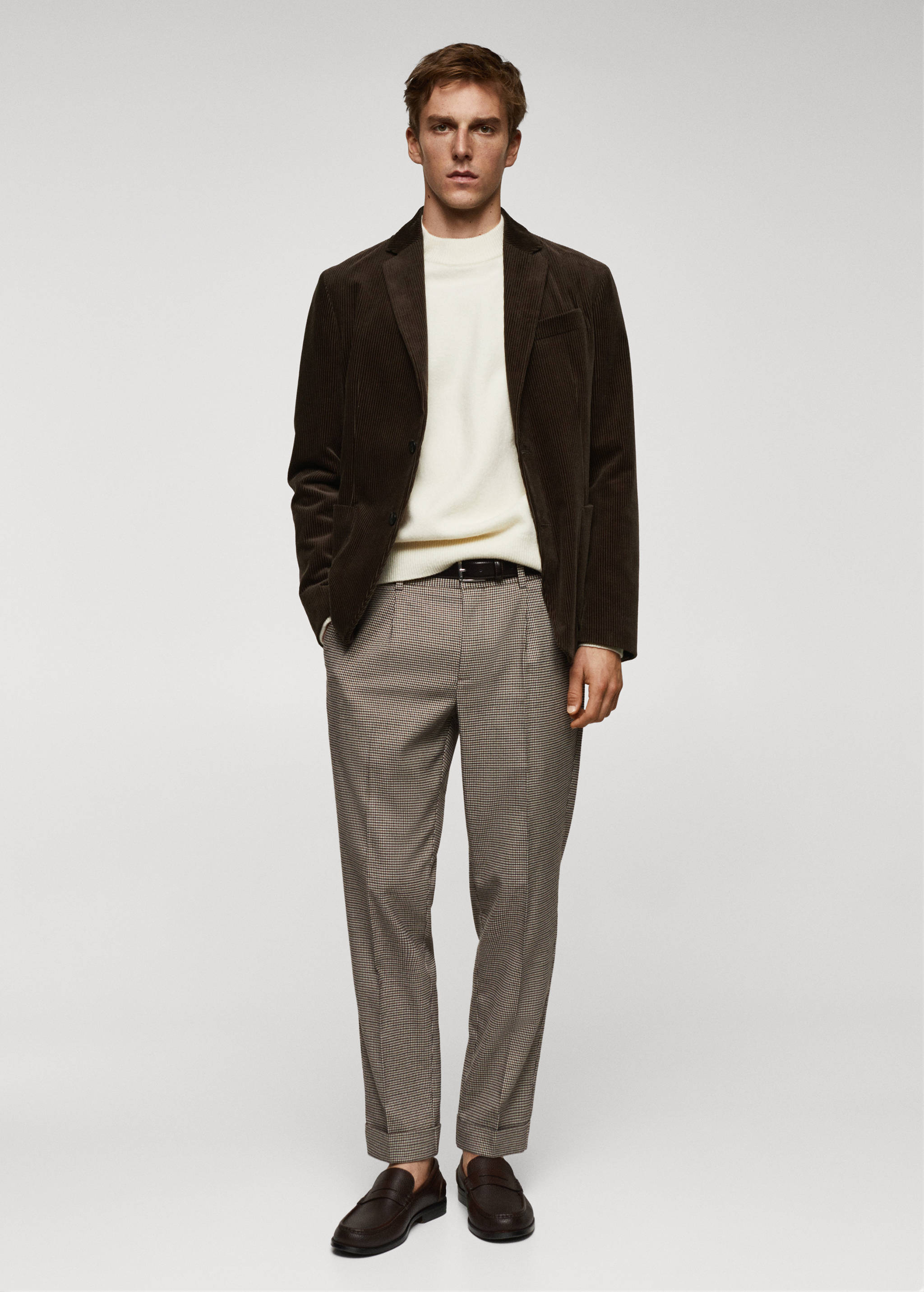 Slim fit corduroy blazer - General plane