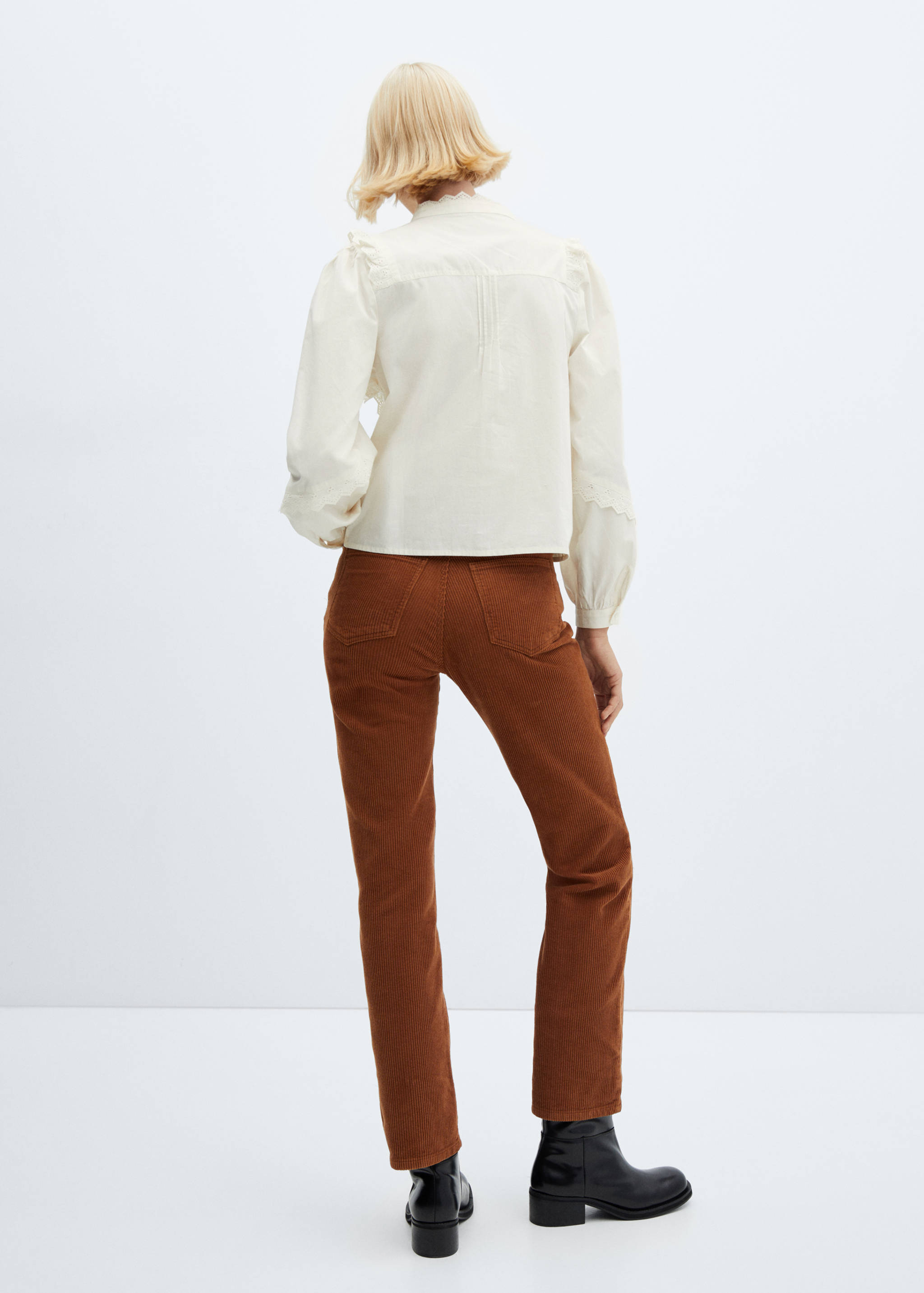 Cotton blouse with ruffle detail - Reverse of the article