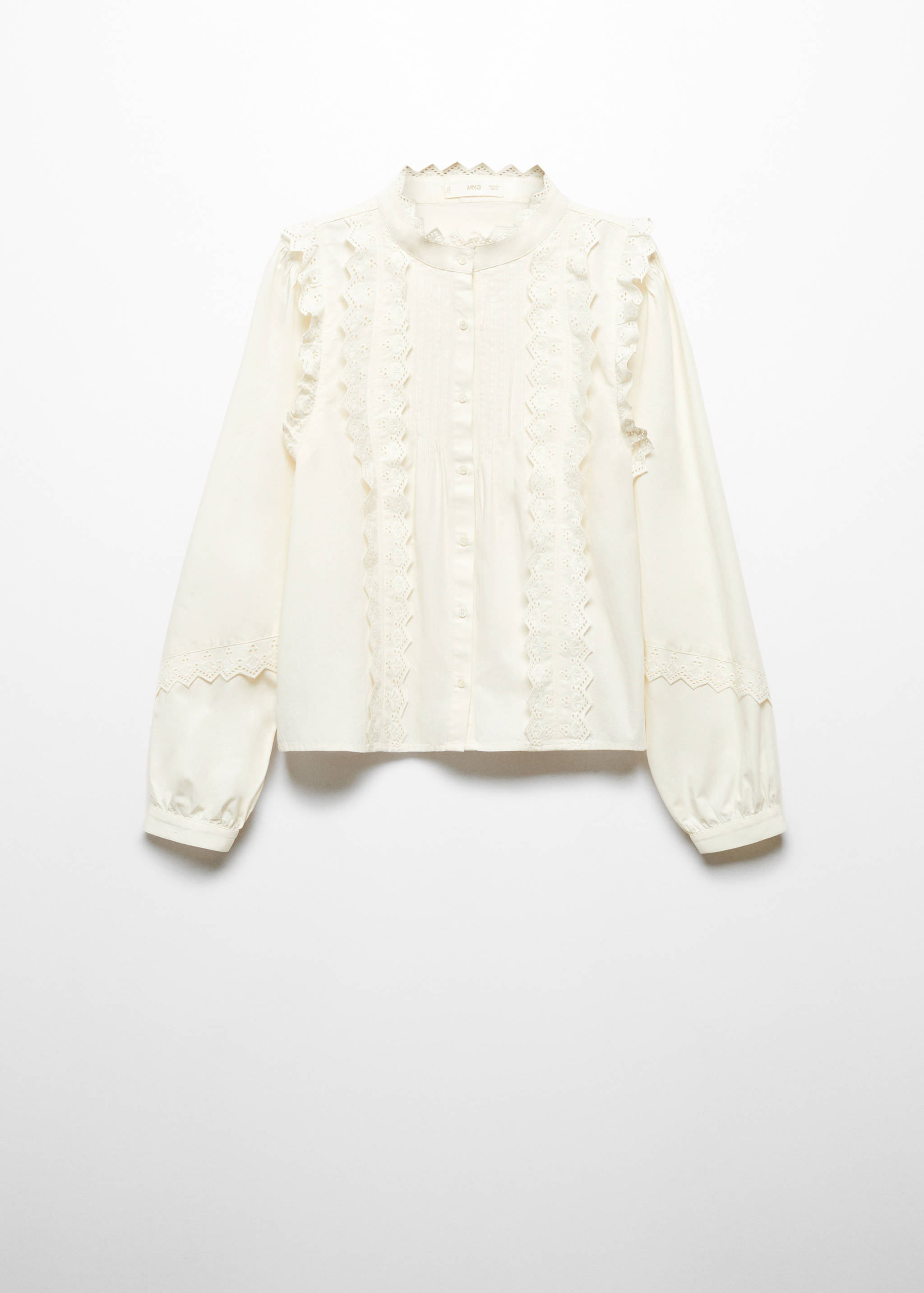 Cotton blouse with ruffle detail - Article without model