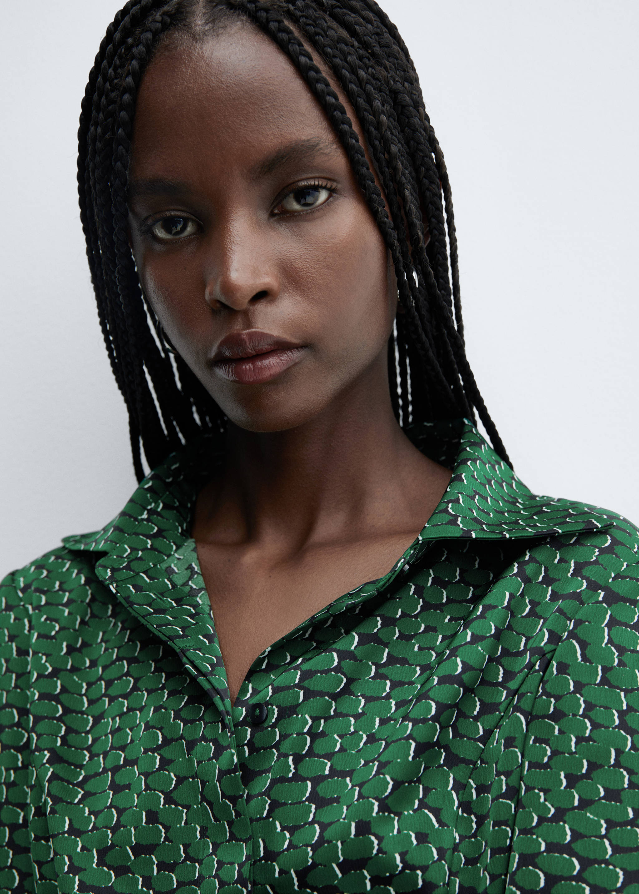 Vestido estampado cinturón - Detalle del artículo 1