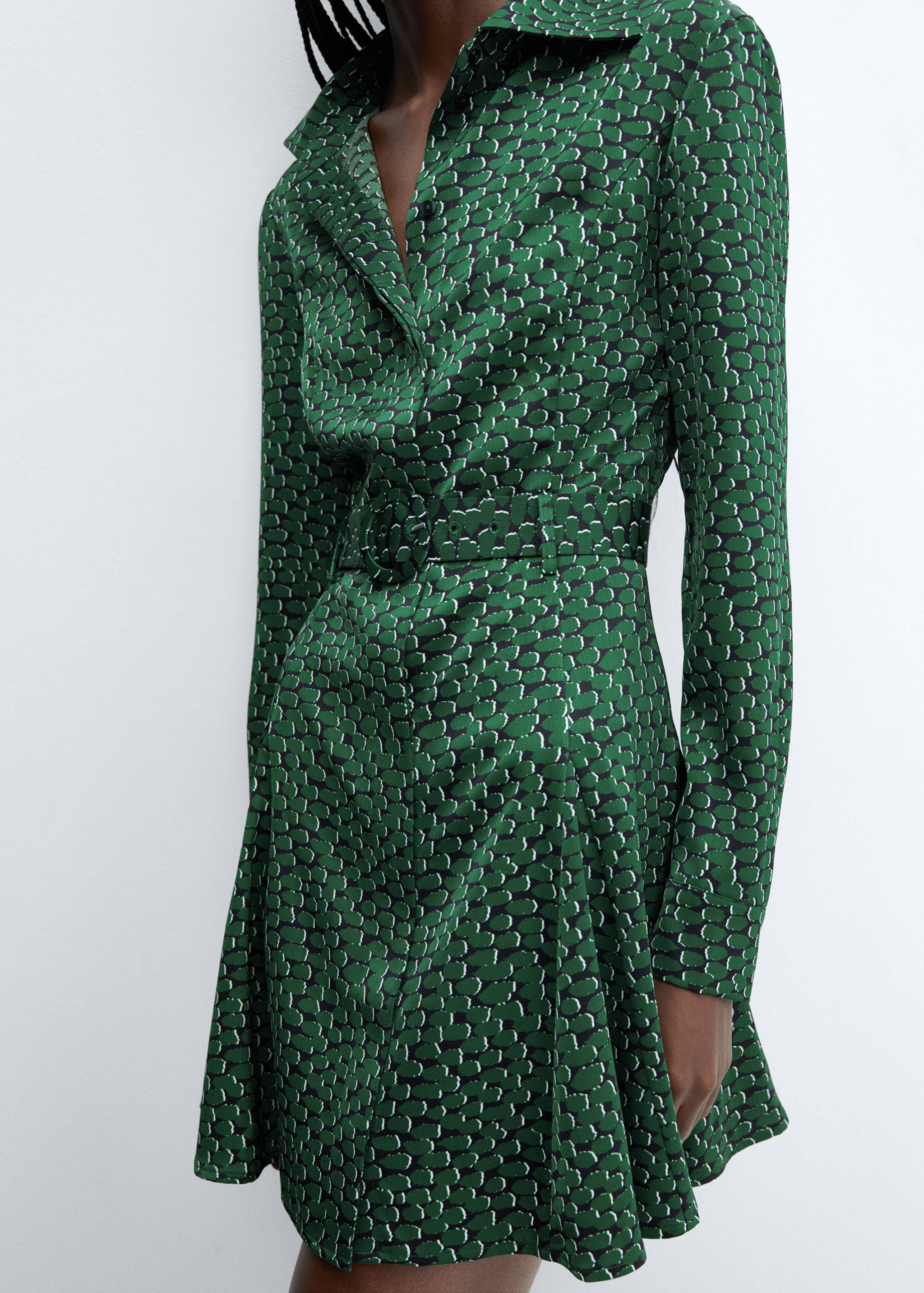 Vestido estampado cinturón - Detalle del artículo 6