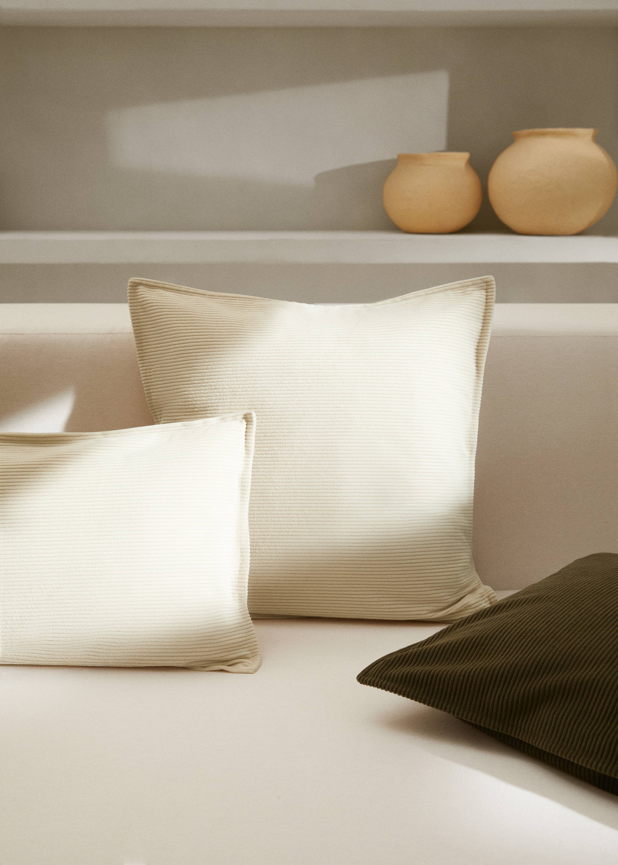 Housse de coussin velours côtelé 45x45 cm - Plan général