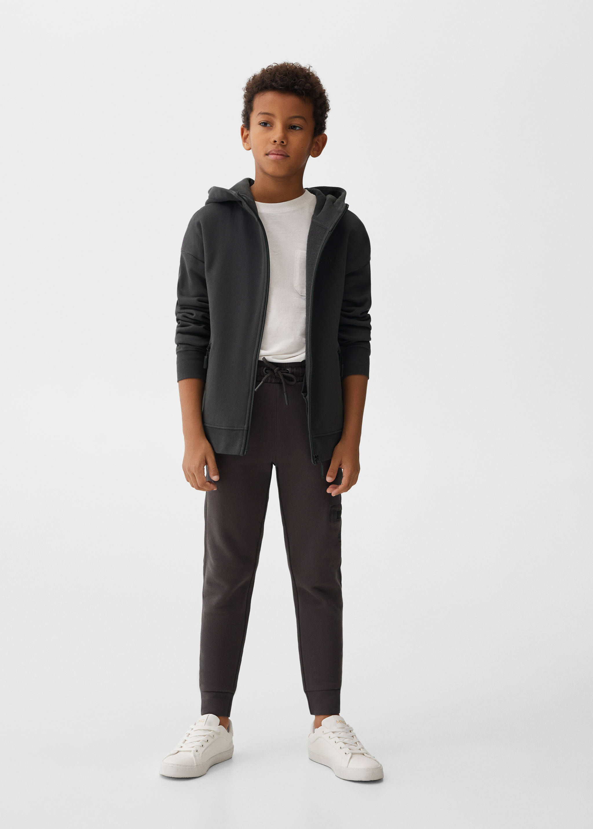 Sweat-shirt zippé à capuche - Plan général