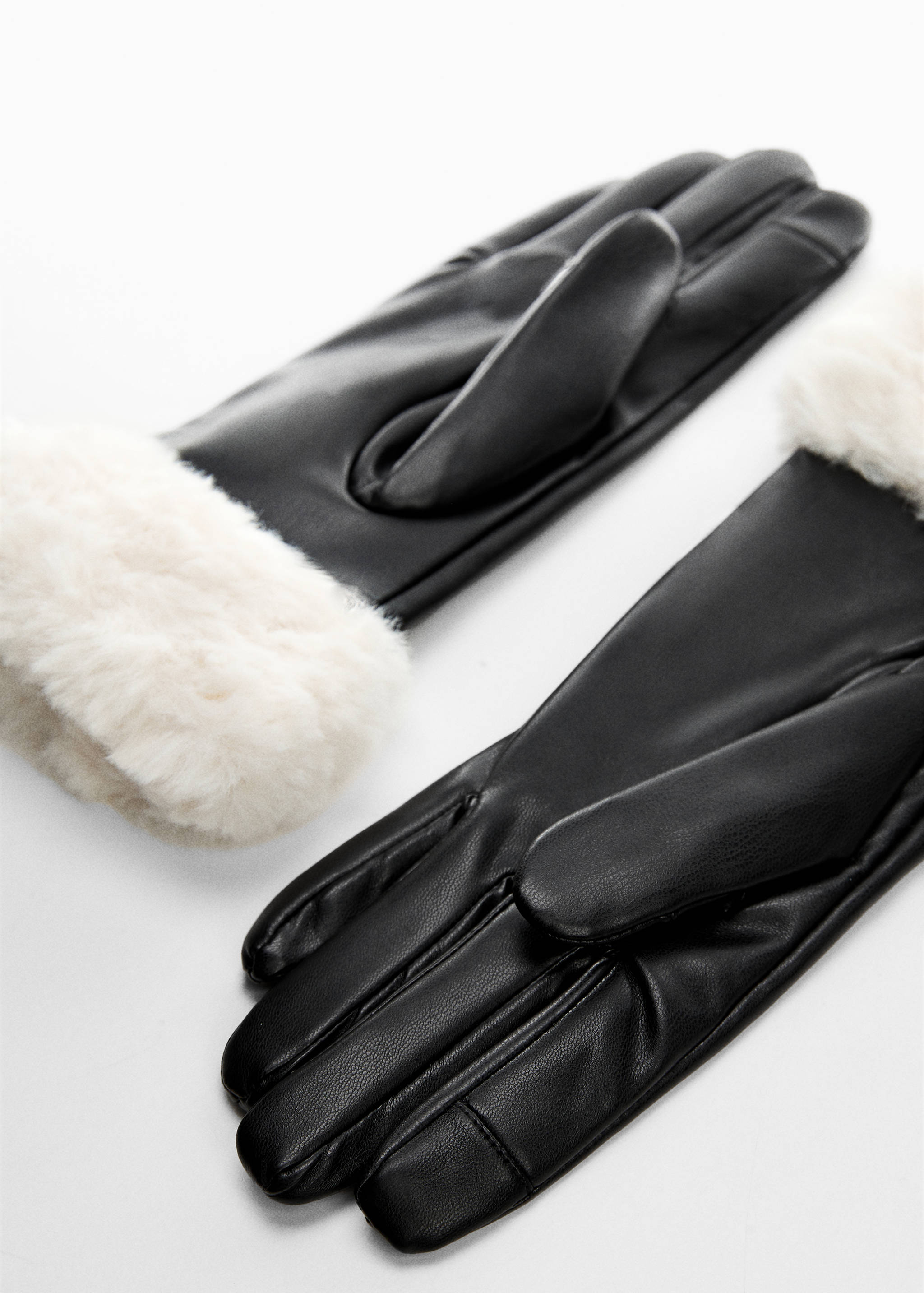 Gants combinés imitation fourrure - Détail de l'article 1