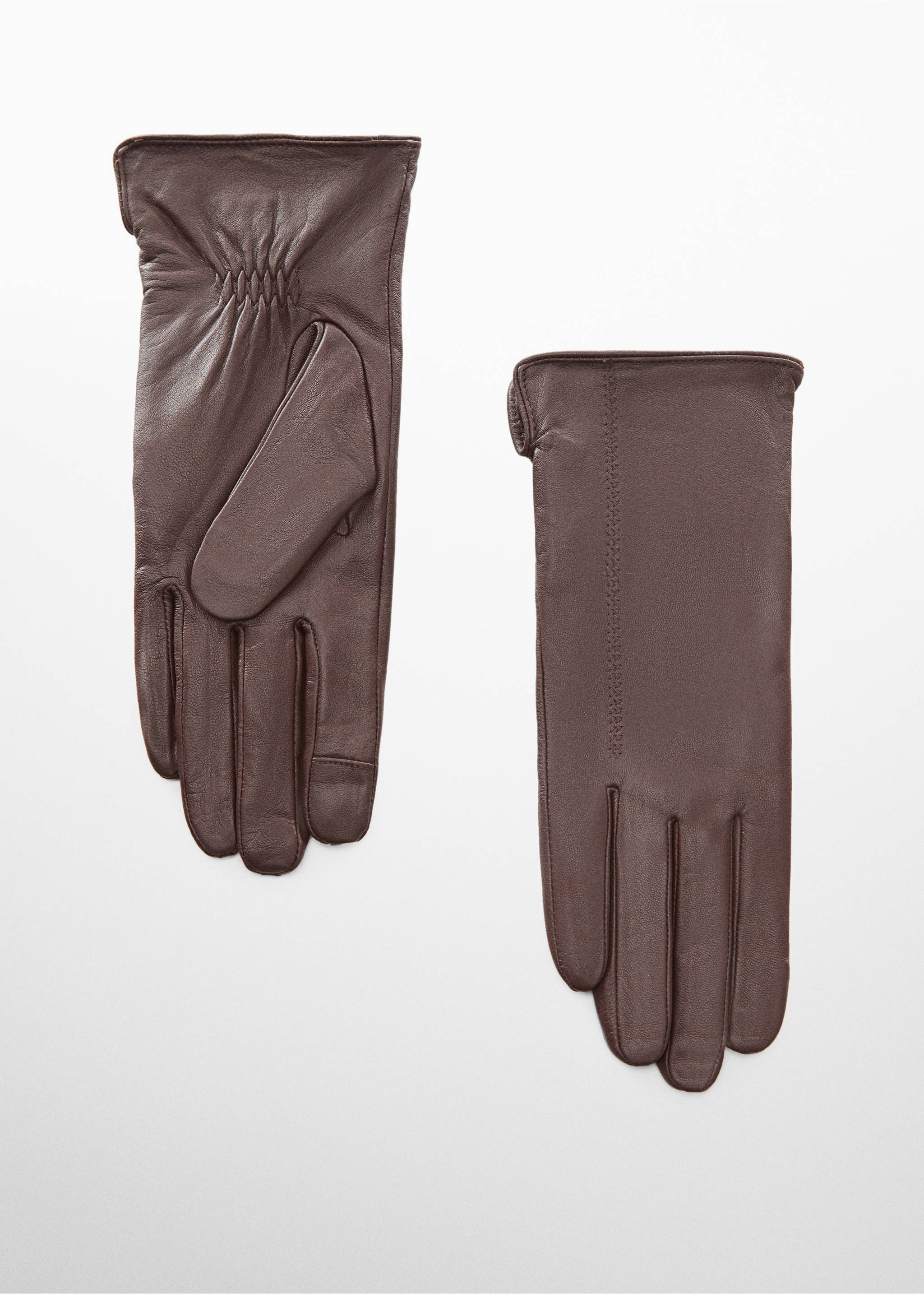 Gants en simili-cuir - Article sans modèle, Marron. Ref: 57037745-00.