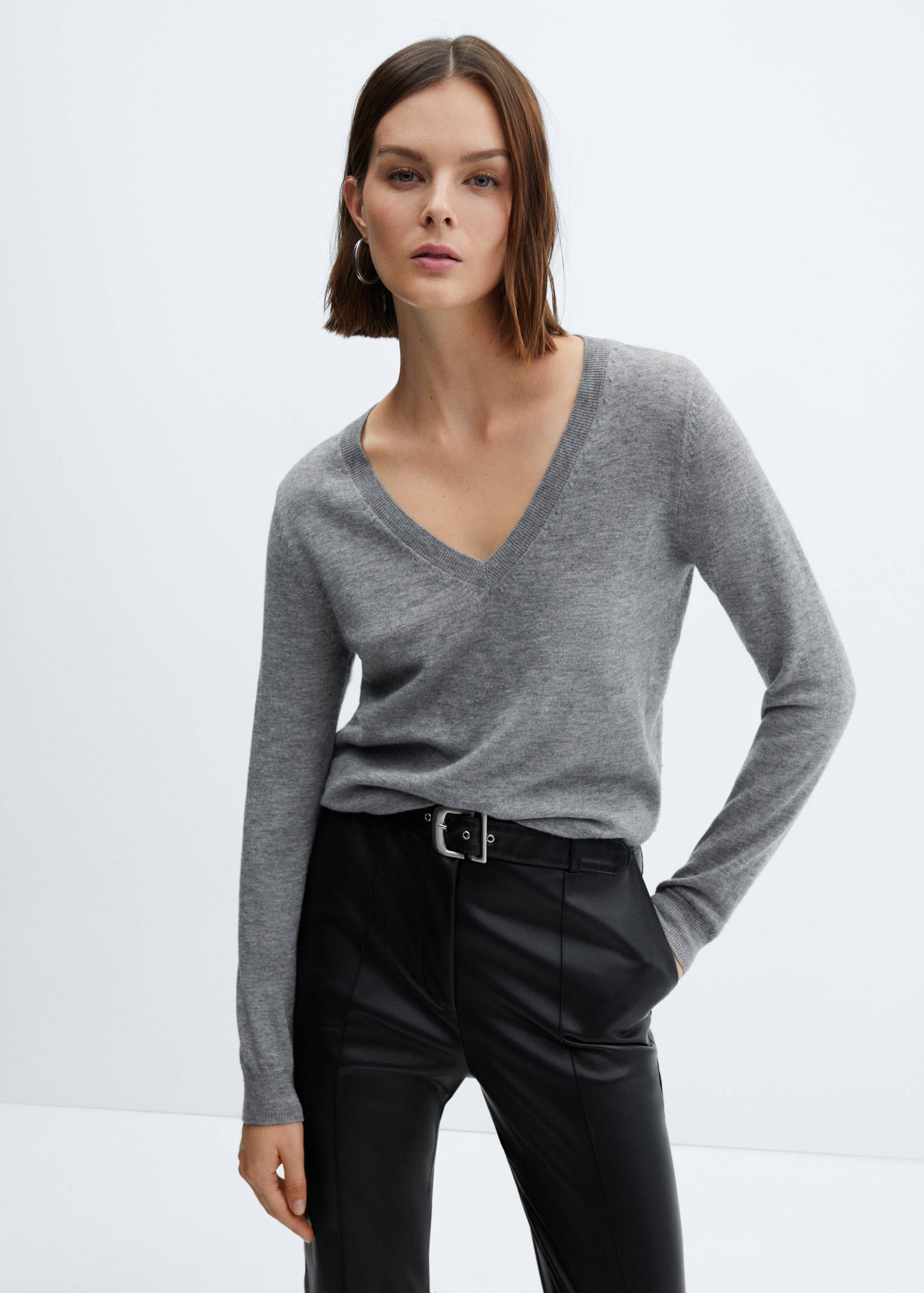 Leder-Effekt-Hose mit Gürtel - Detail des Artikels 1