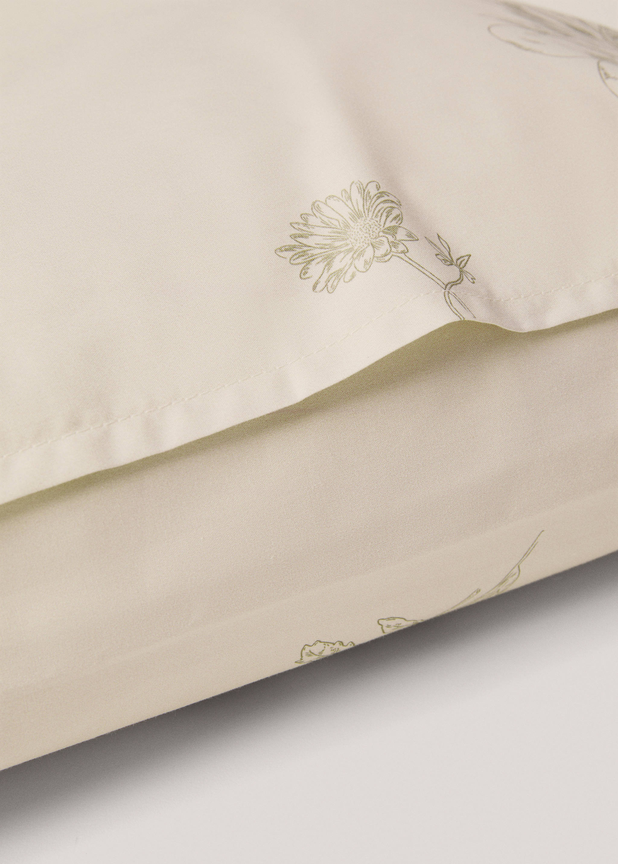 Kopfkissenbezug mit Blumenprint 60 x 60 cm (2er-Pack) - Detail des Artikels 1