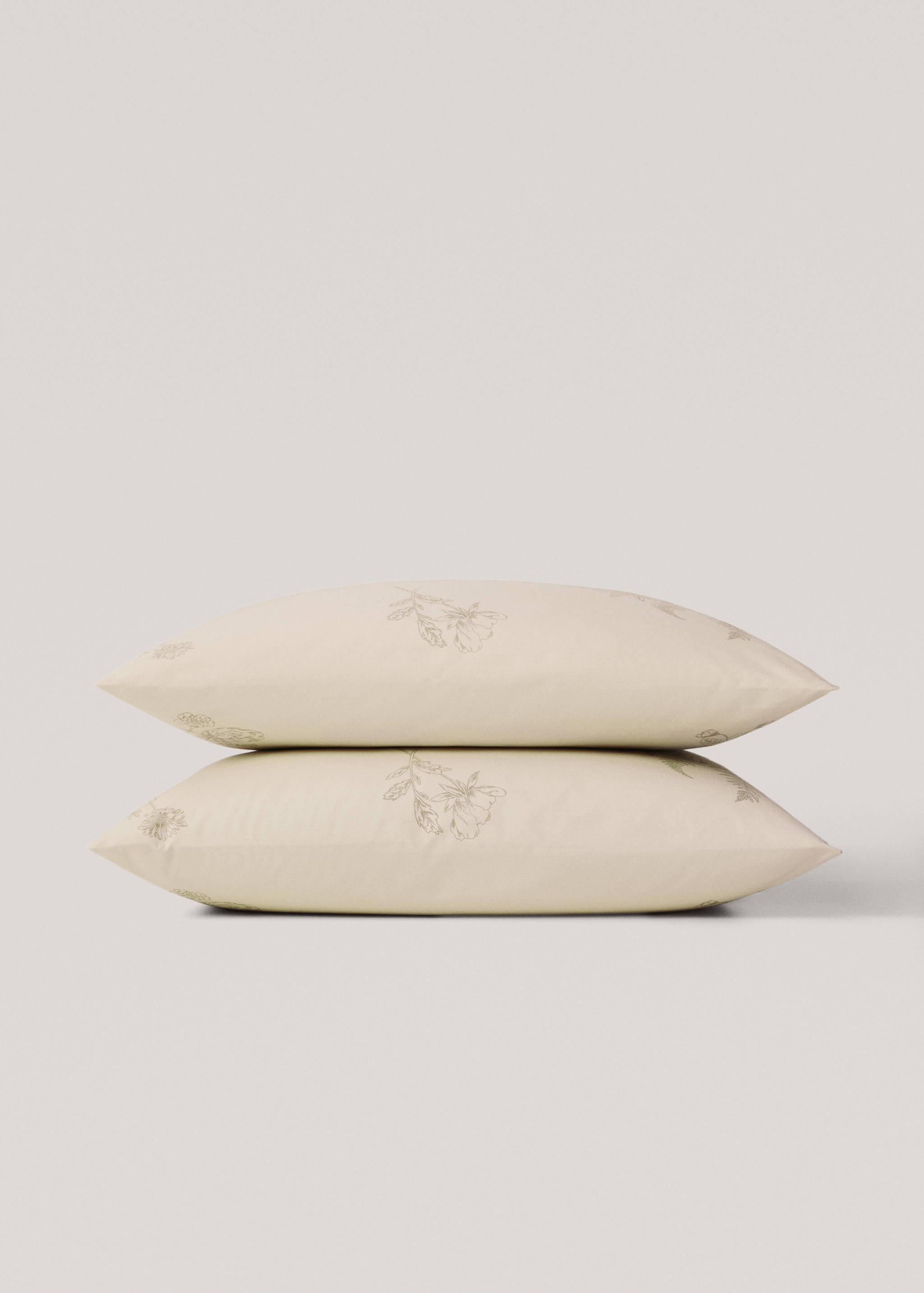 Kopfkissenbezug mit Blumenprint 60 x 60 cm (2er-Pack) - Detail des Artikels 3