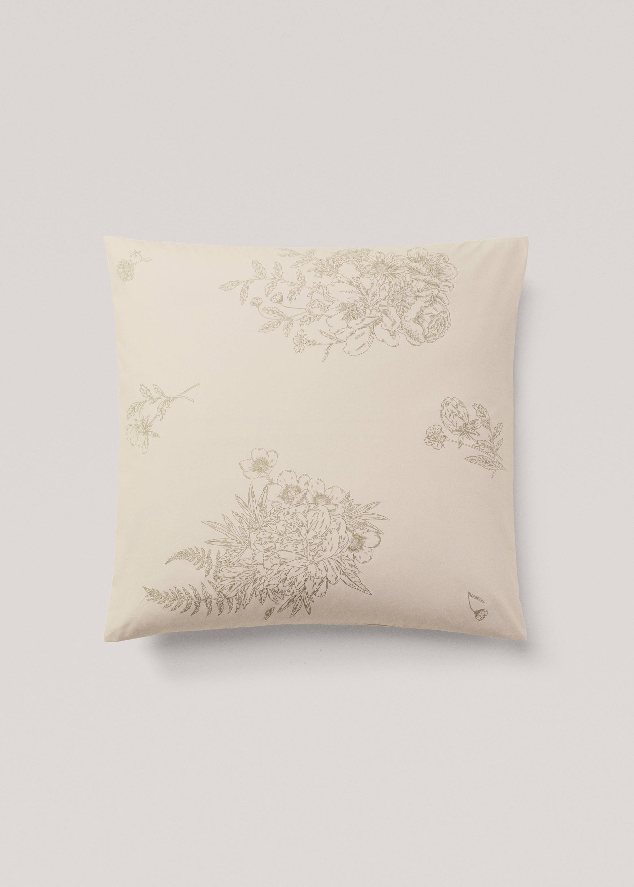Kopfkissenbezug mit Blumenprint 60 x 60 cm (2er-Pack) - Artikel ohne Model