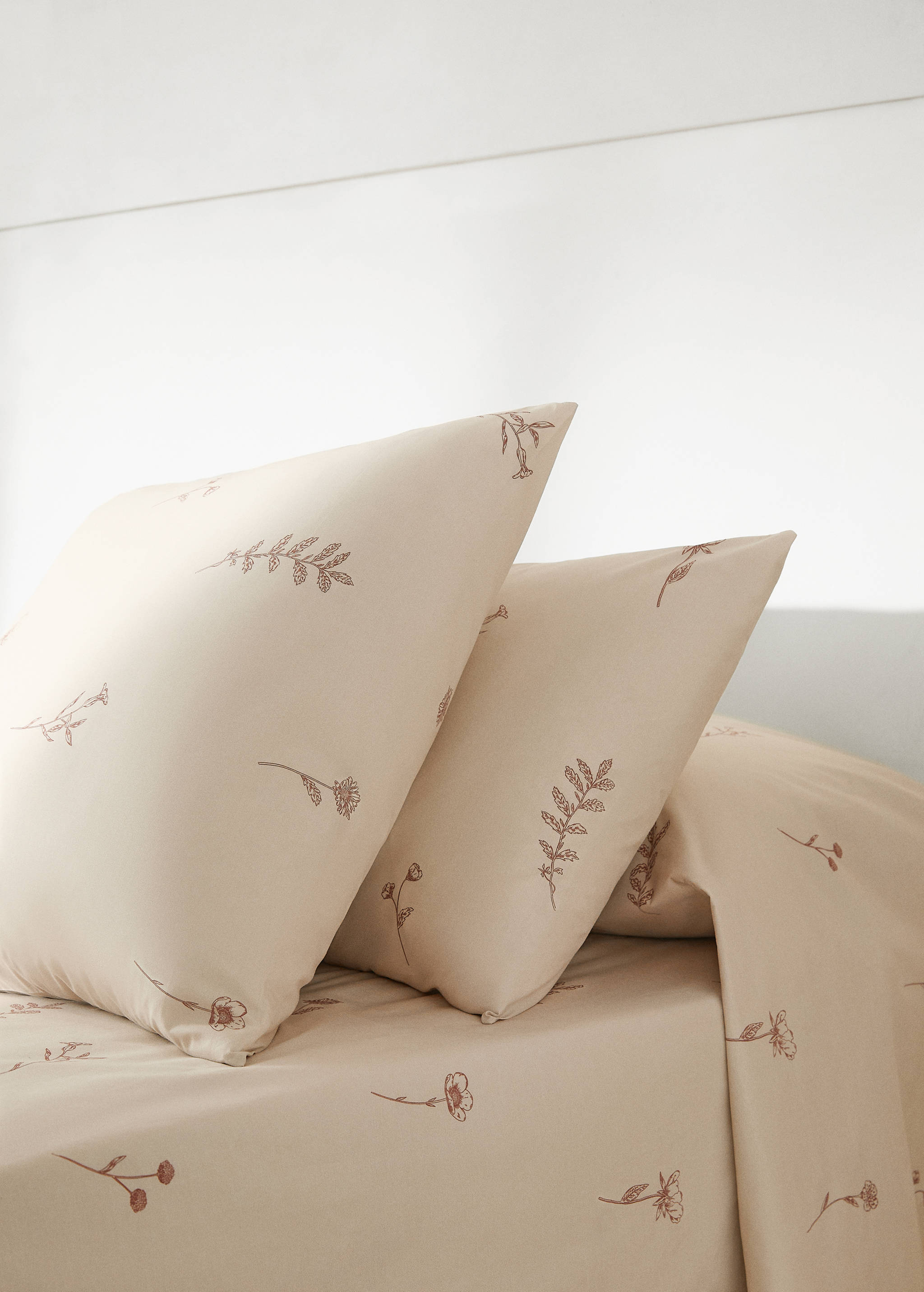 Floral-print pillowcase 60x60cm (Pack of 2) - General plane