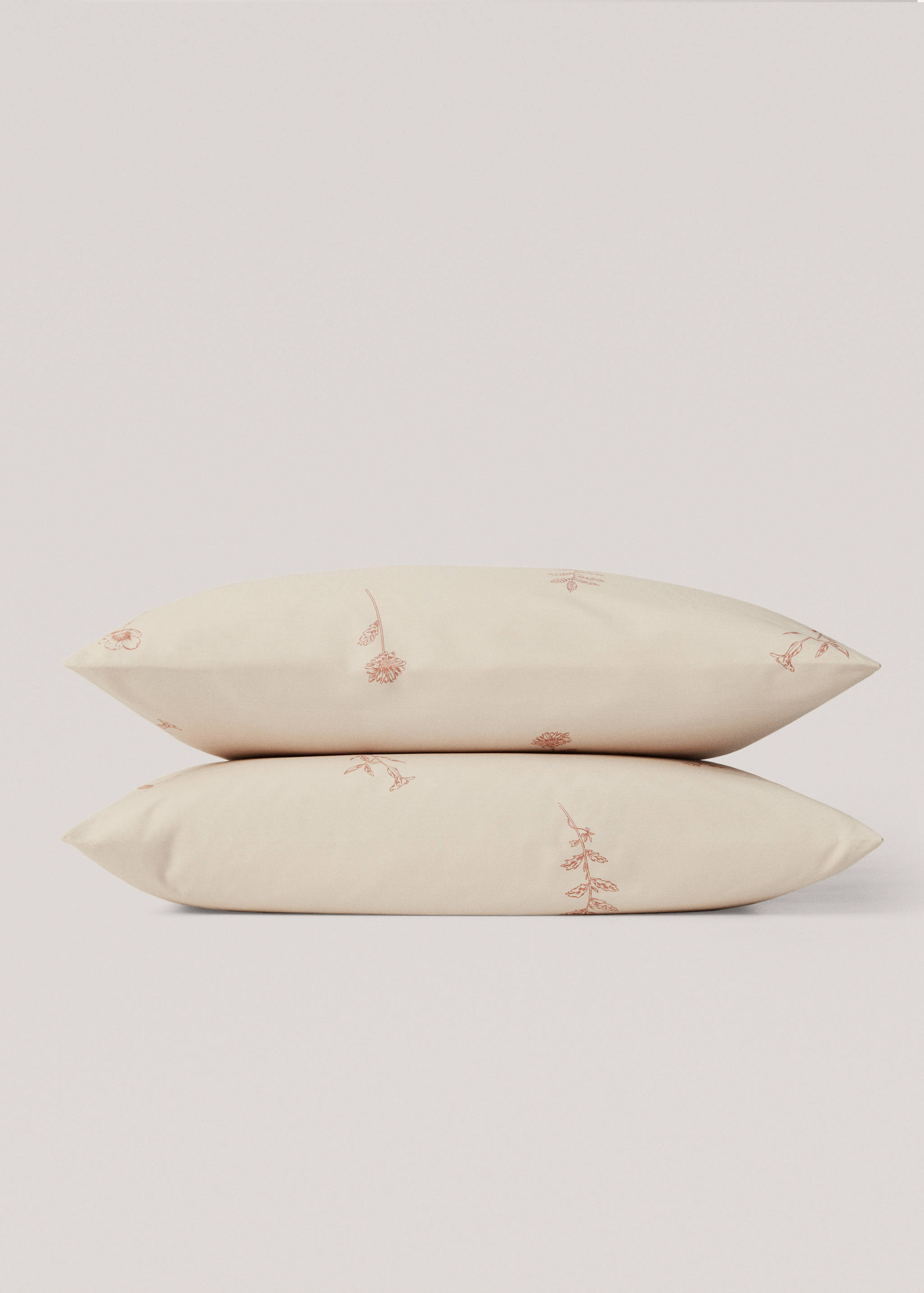 Floral-print pillowcase 60x60cm (Pack of 2) - Details of the article 3