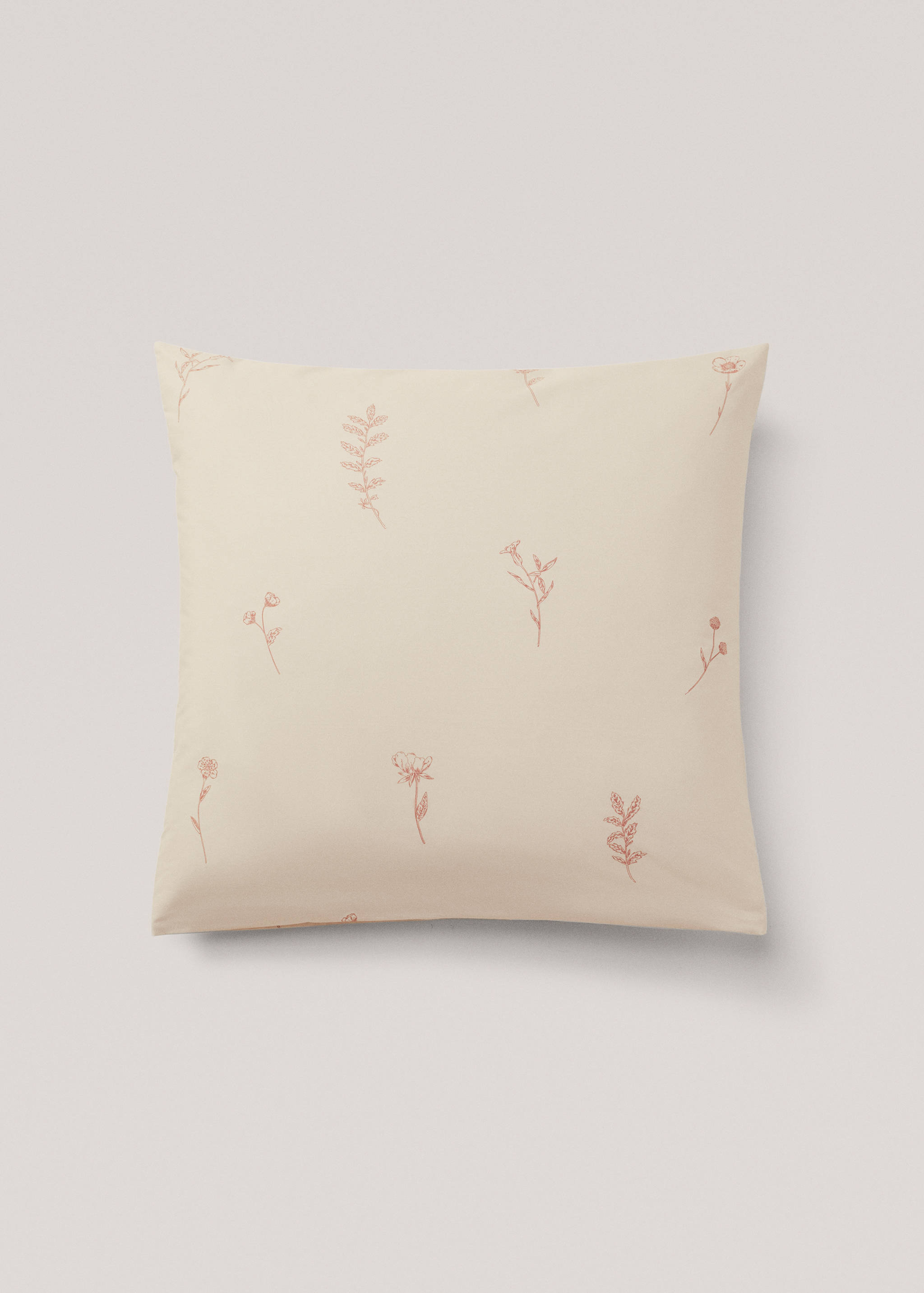 Floral-print pillowcase 60x60cm (Pack of 2) - Article without model