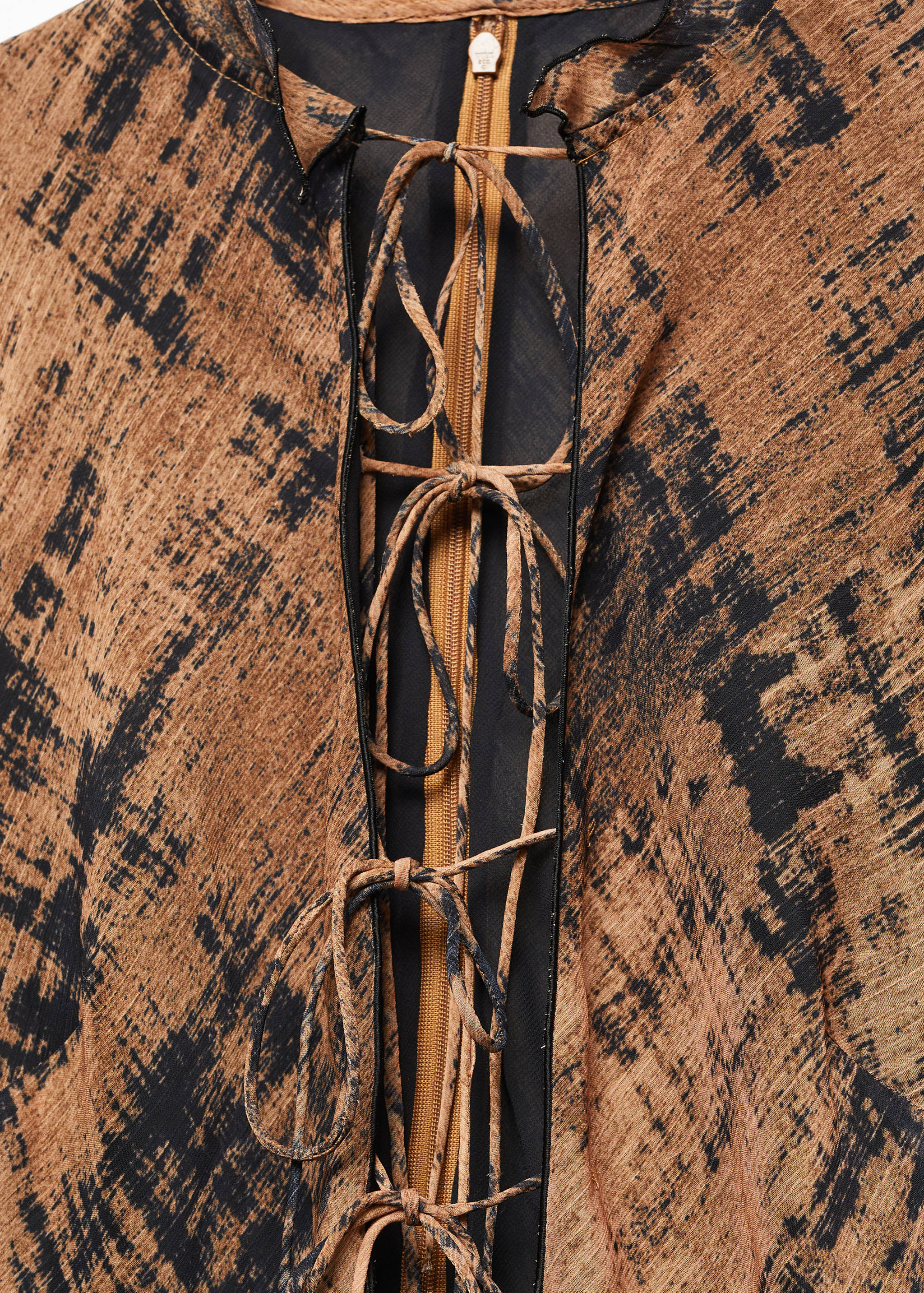 Printed semi-transparent dress - Details of the article 8