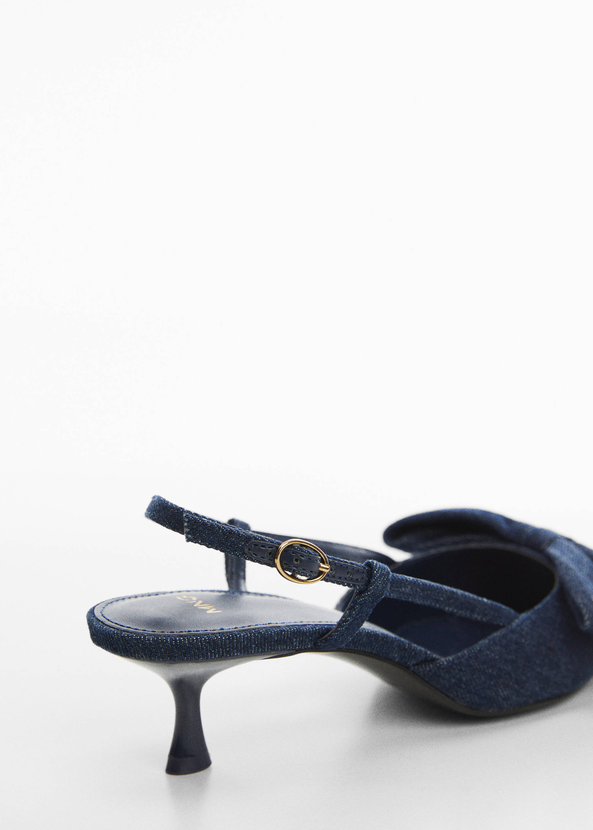 Bow-heeled denim shoes - Details of the article 2