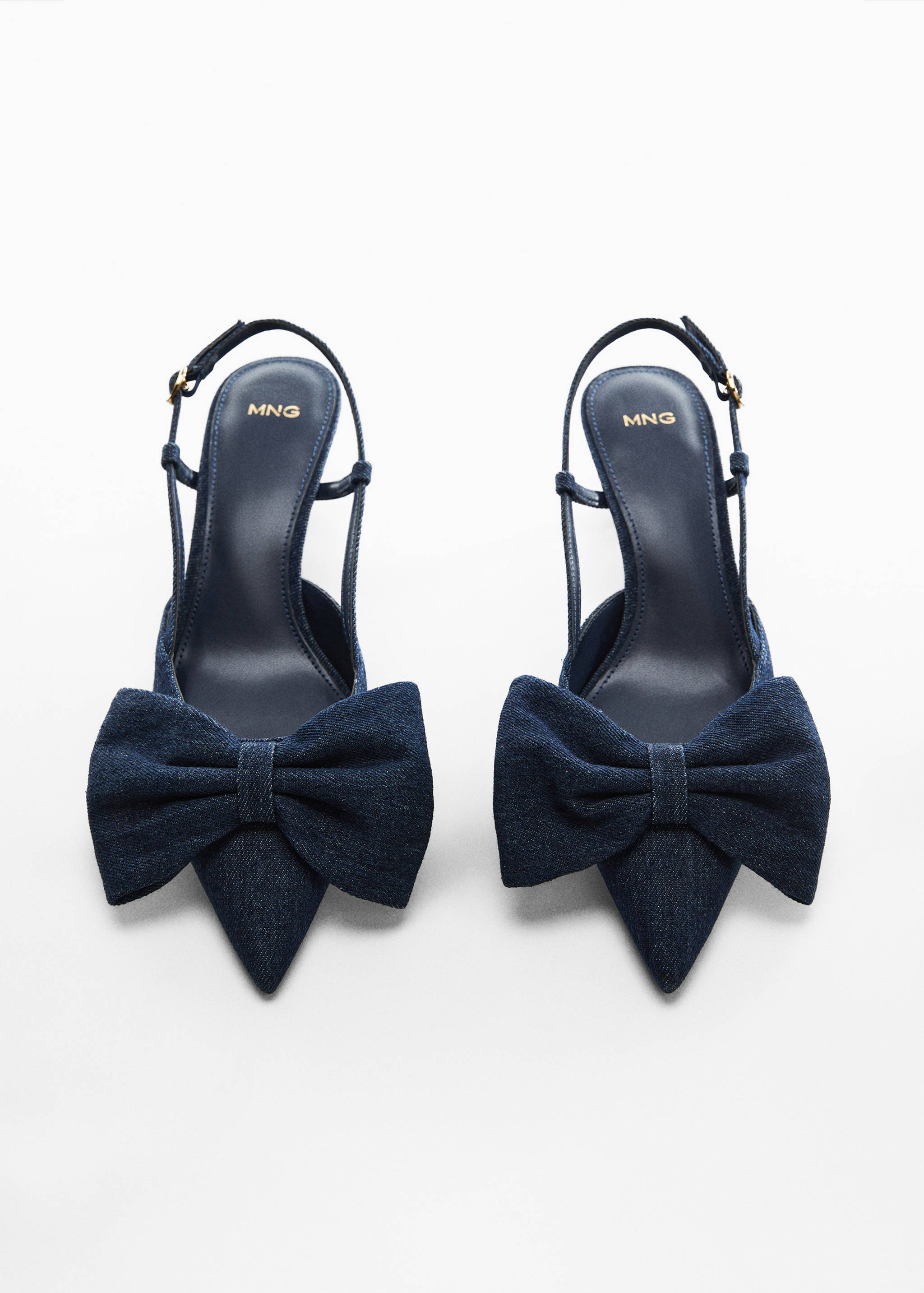 Bow-heeled denim shoes - Details of the article 5