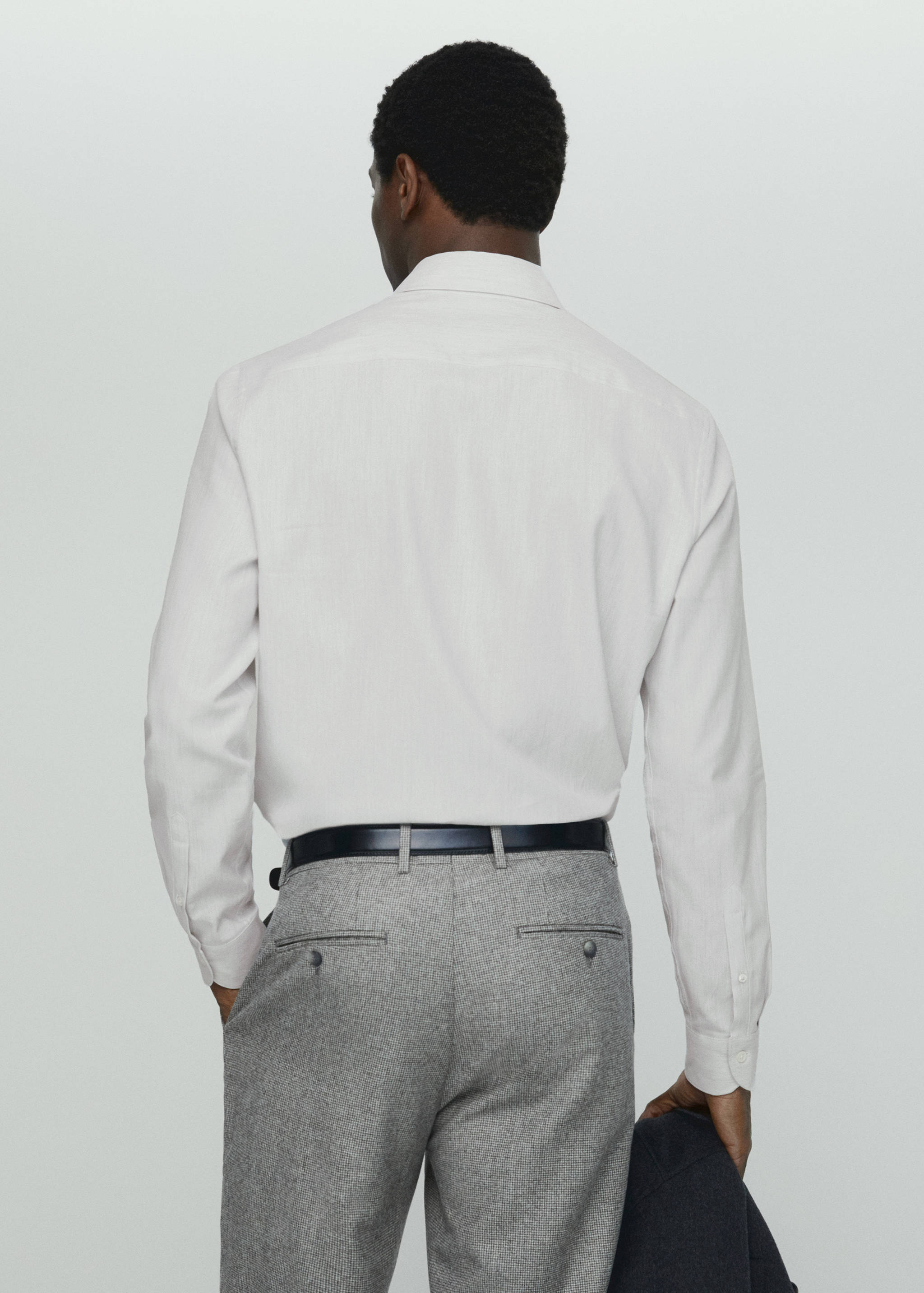 Strukturirana košulja od 100 % pamuka - Stražnji dio artikla