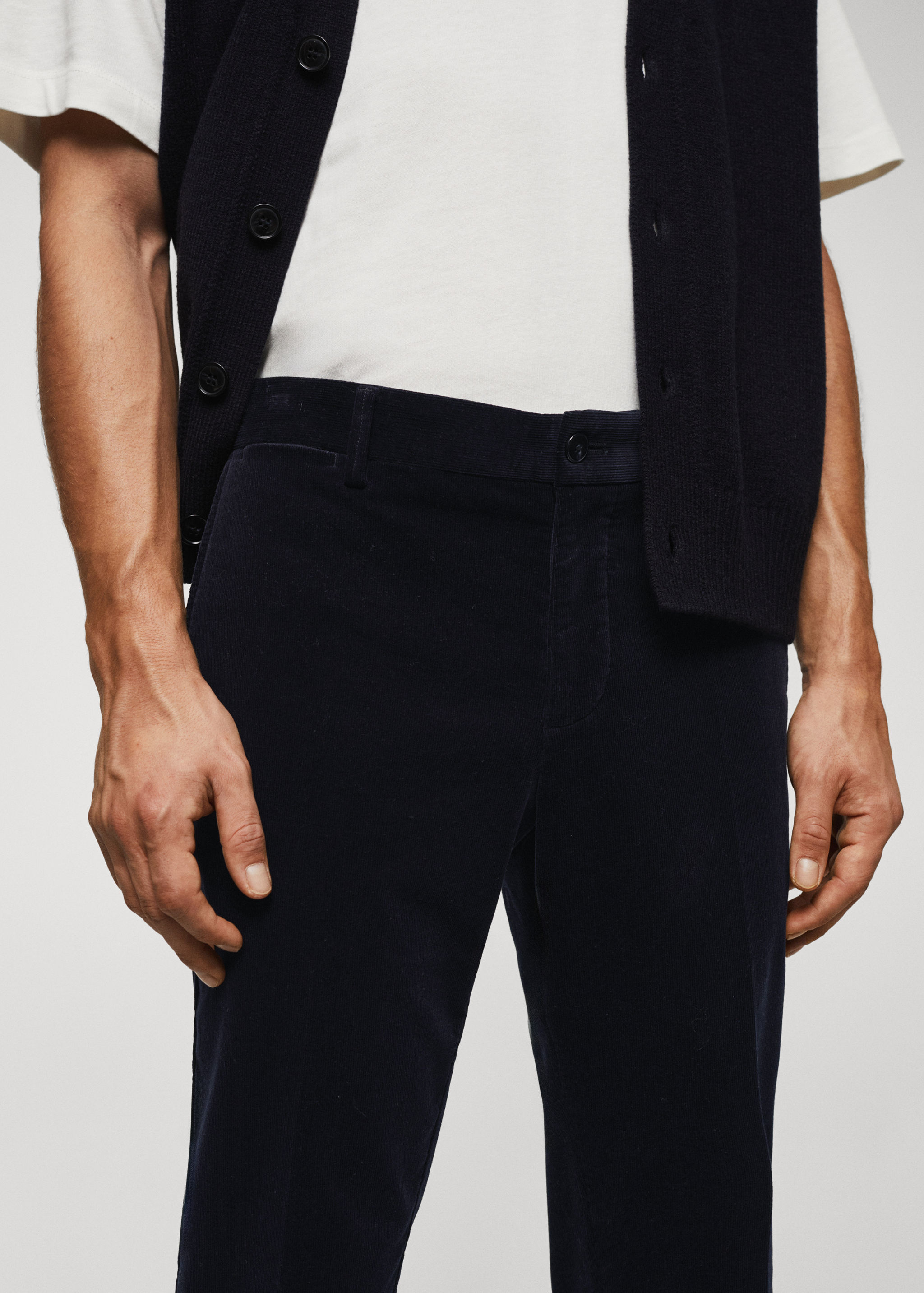 Pantalon slim-fit velours milleraies - Détail de l'article 1