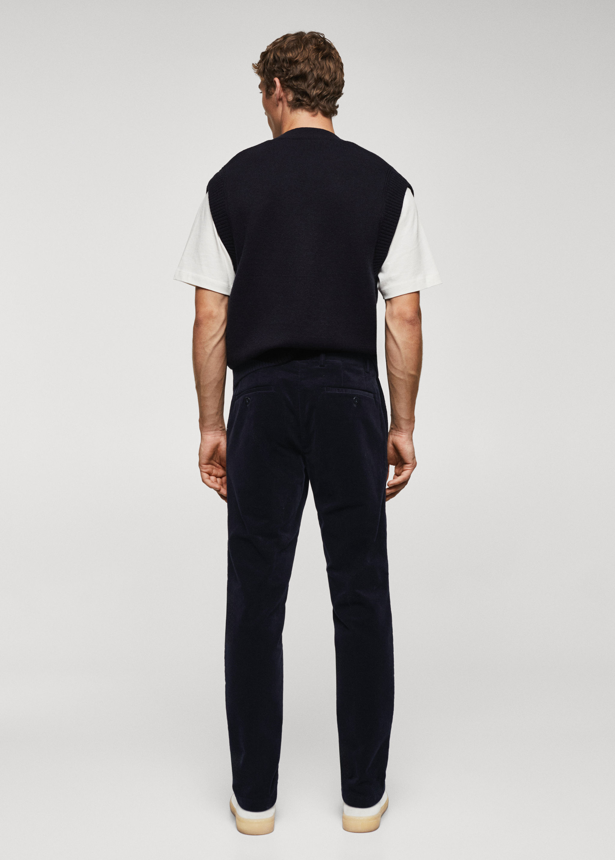 Pantalon slim-fit velours milleraies - Verso de l’article