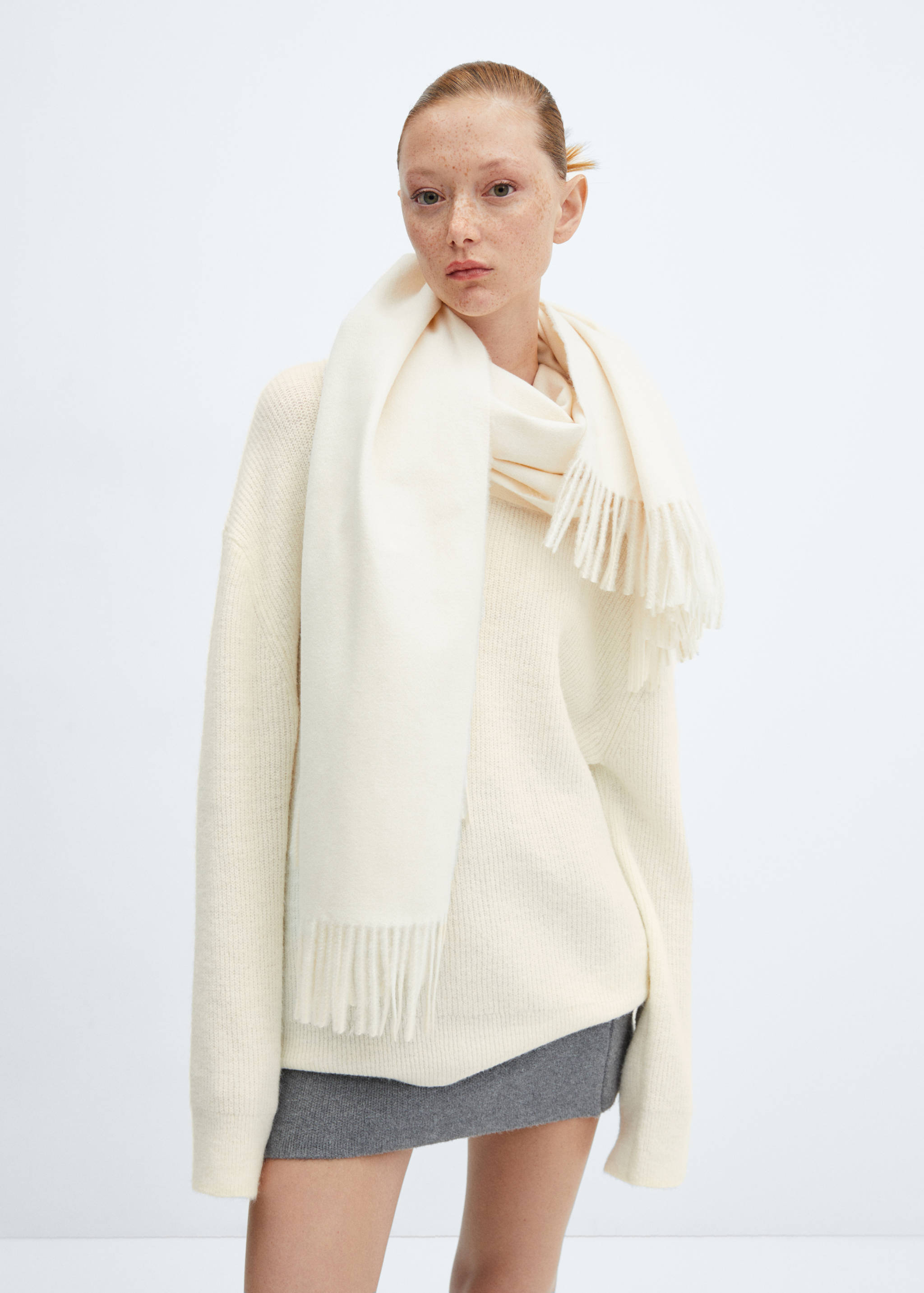 Straight round-neck sweater - Medium plane