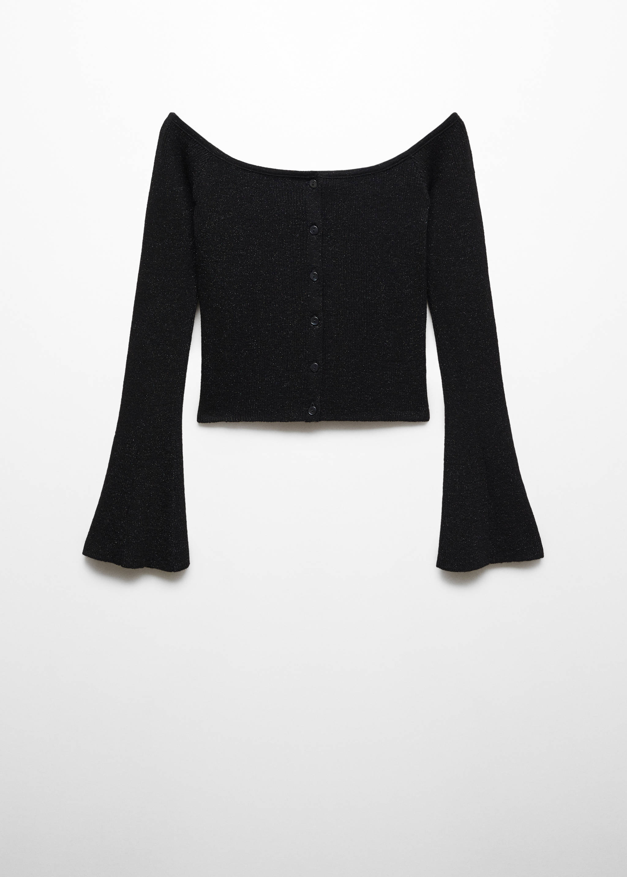 Schulterfreier Lurex-Cardigan - Artikel ohne Model