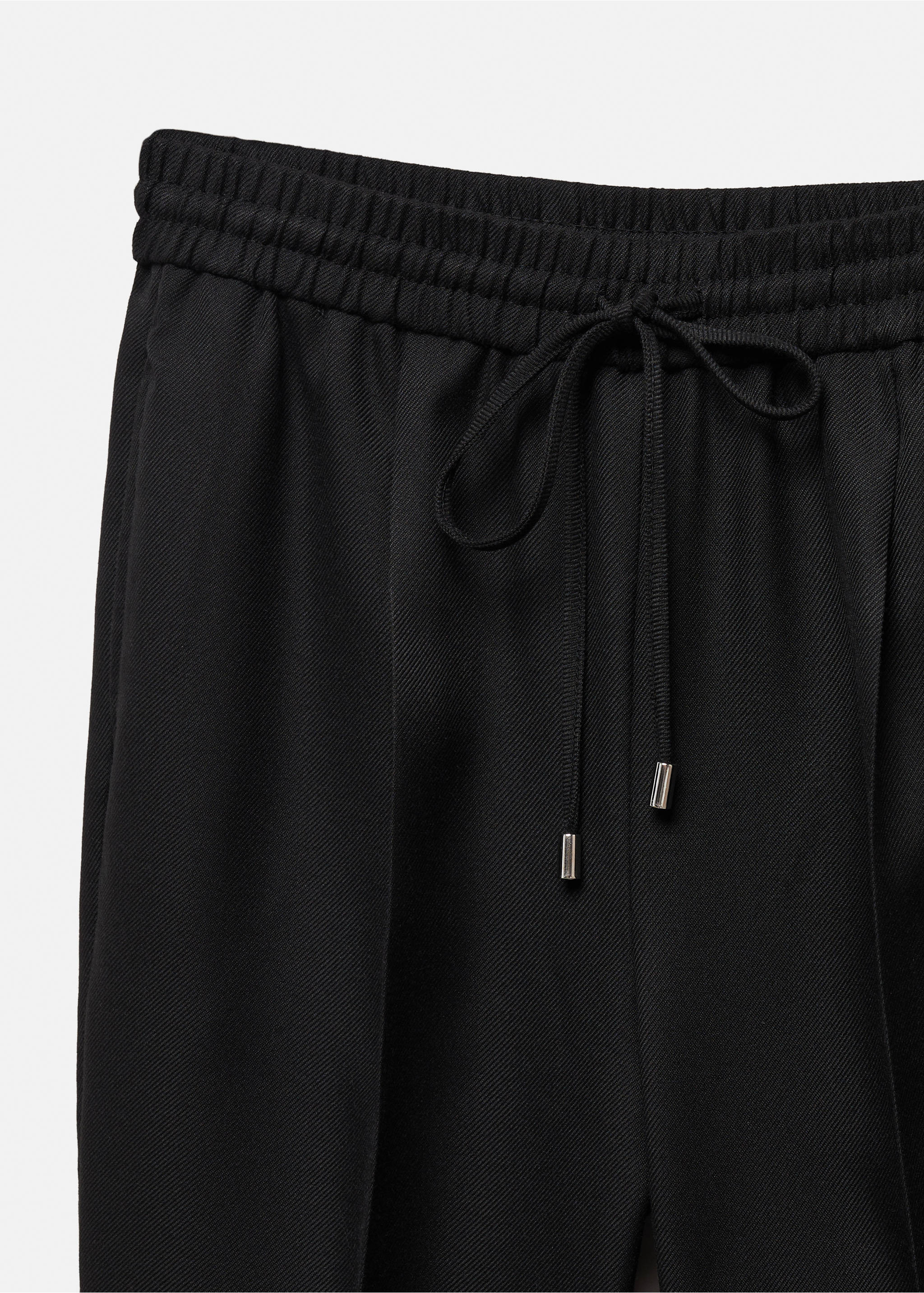 Flowy jogger trousers - Details of the article 8, Black. Ref: 57038277-00.