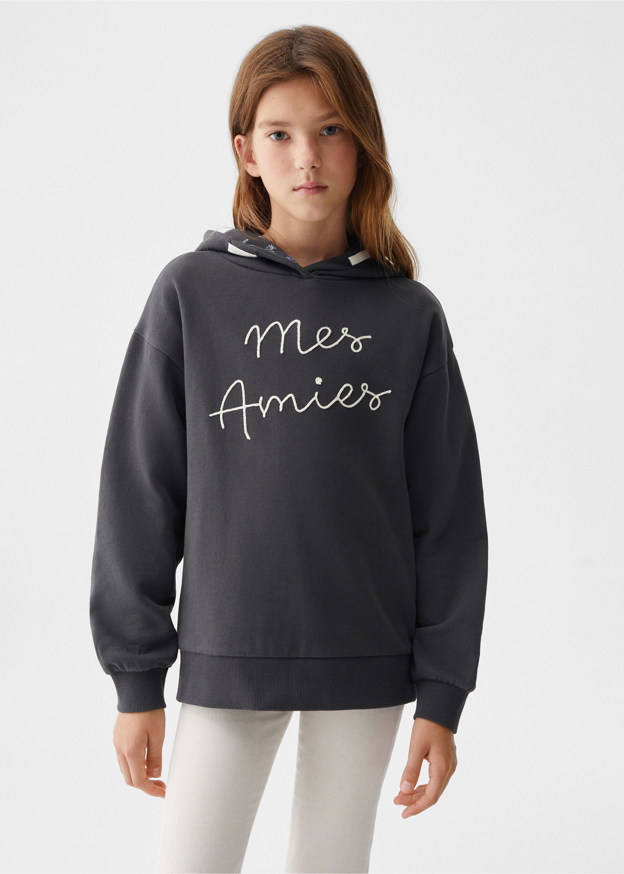 Sweatshirt mit aufgesticktem Schriftzug - Mittlere Ansicht