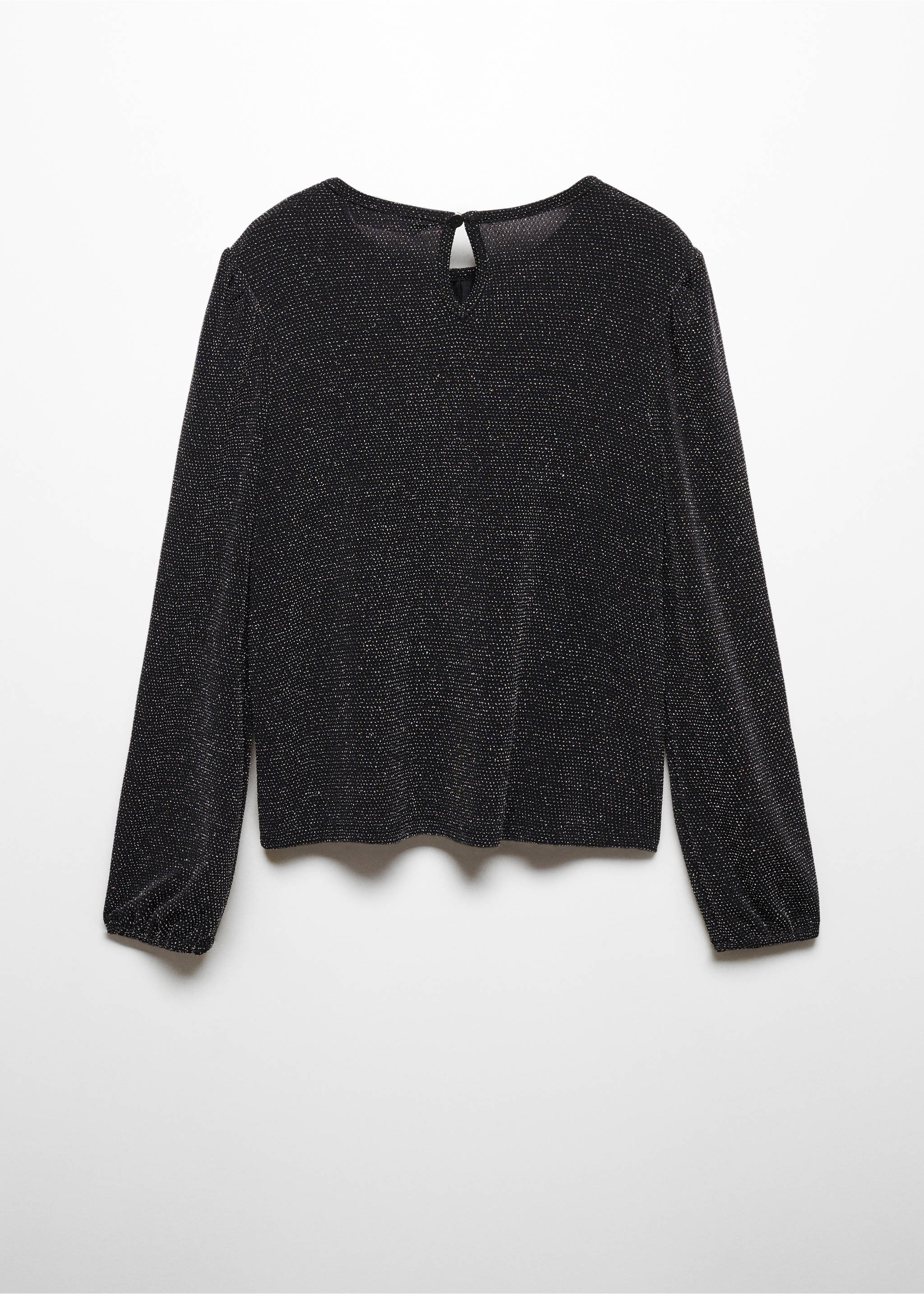 Shiny long-sleeved t-shirt - Reverse of the article, Black. Ref: 57039093-00.