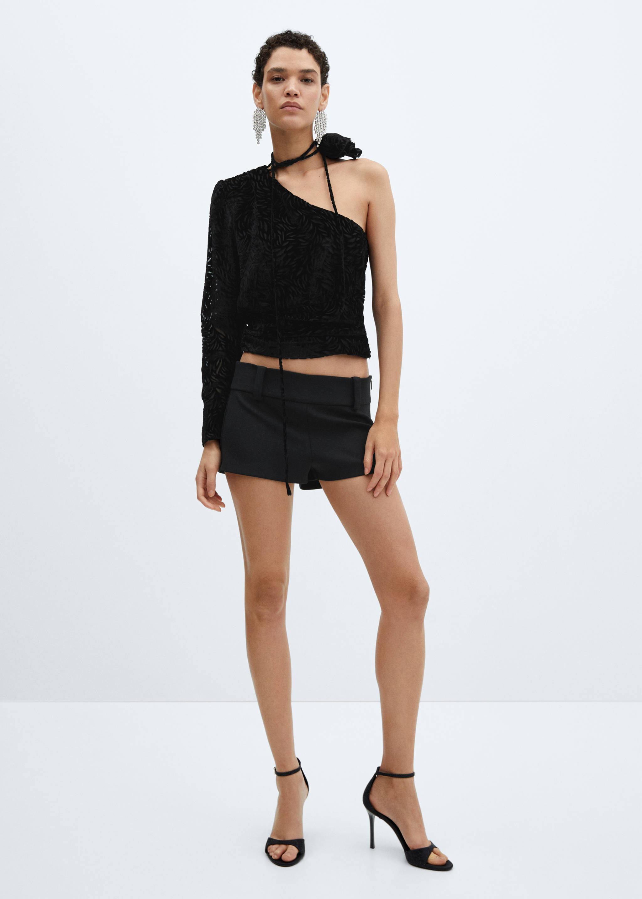 Blouse velours maxi-fleur - Plan général