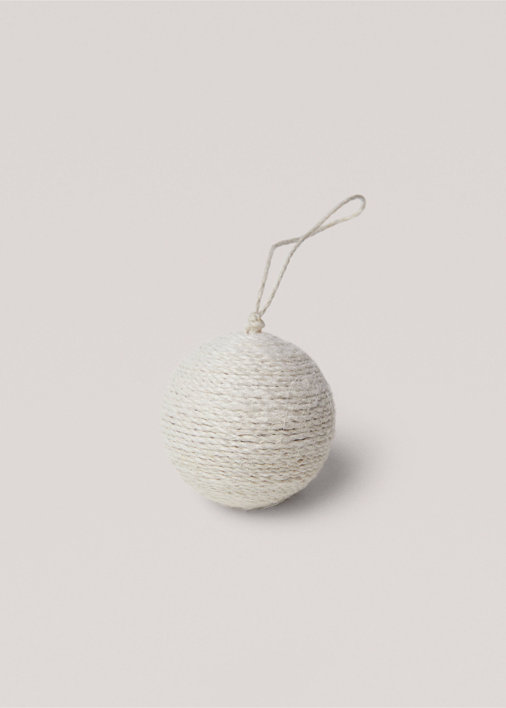 Jute ornamental ball S - Details of the article 1, Ecru. Ref: 57039108-00.