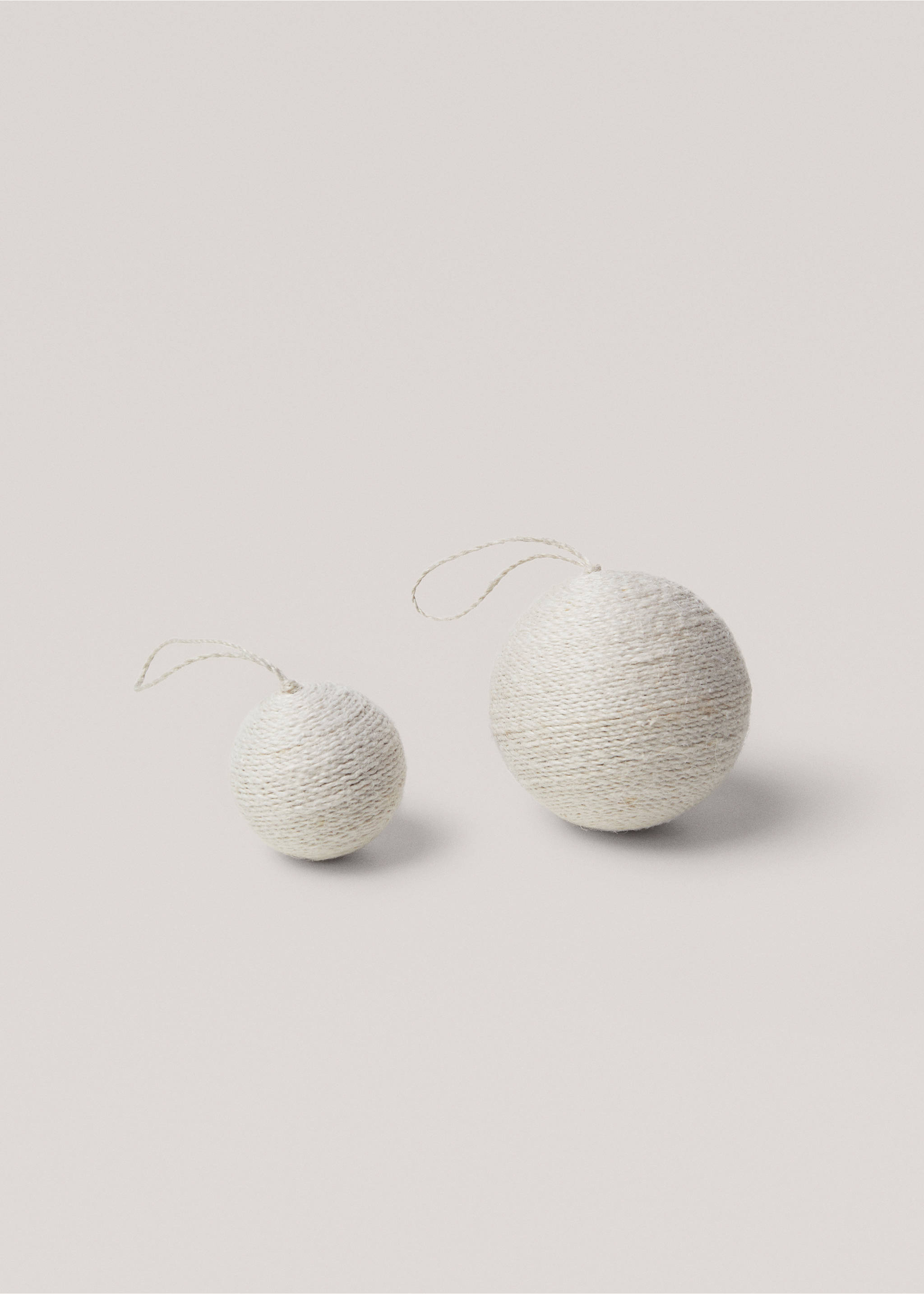 Jute ornamental ball S - Details of the article 3, Ecru. Ref: 57039108-00.