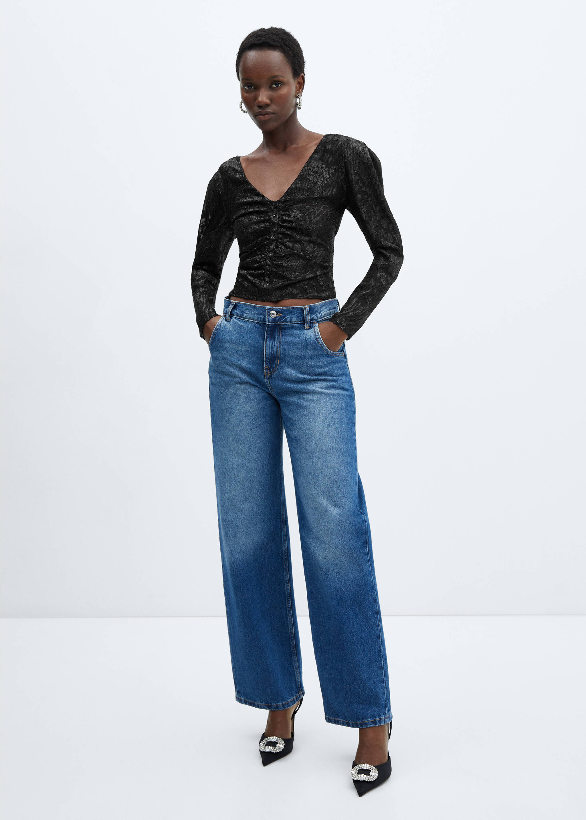 Blouse jacquard Lurex - Plan général