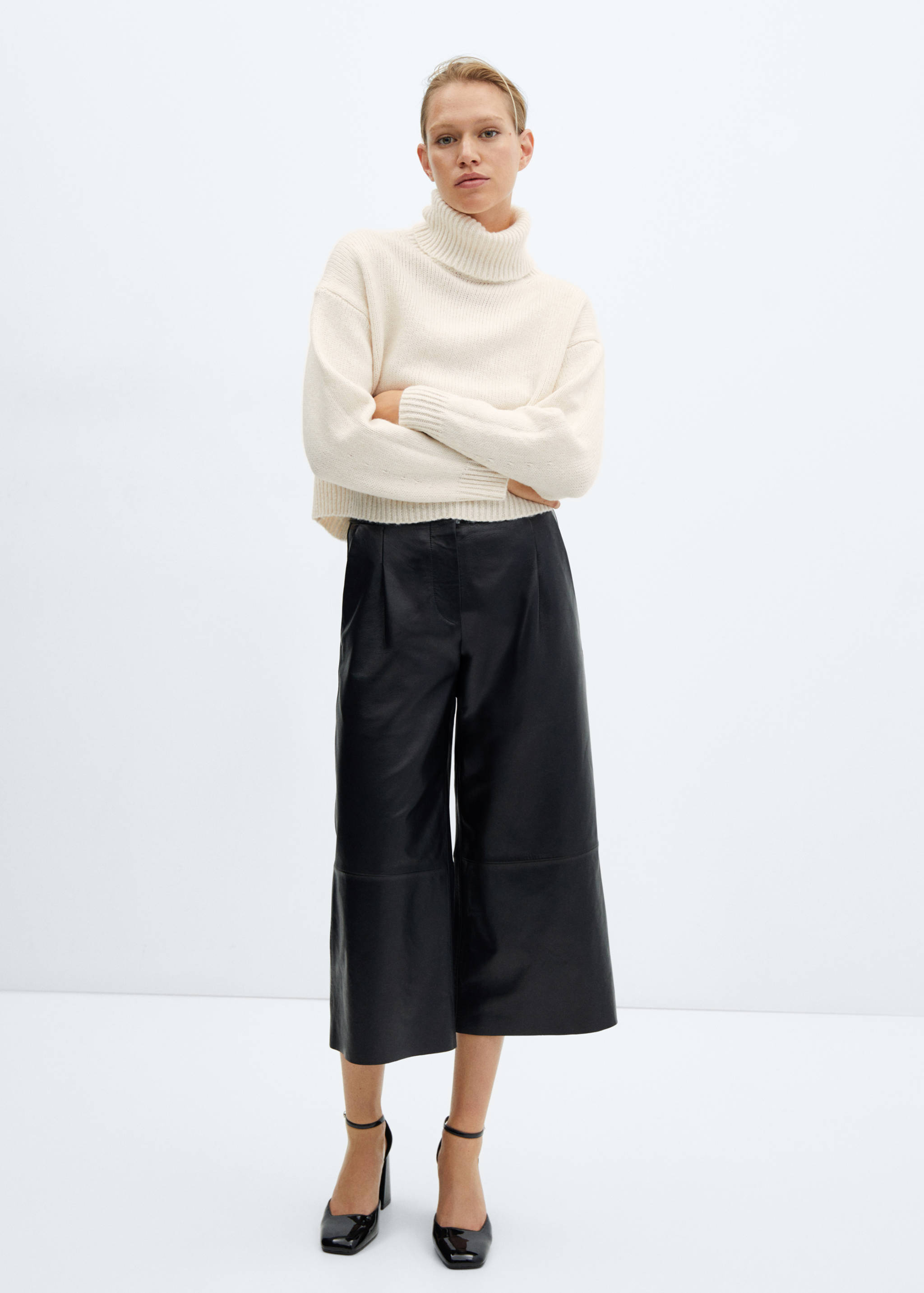 Jersey punto cuello vuelto - Plano general