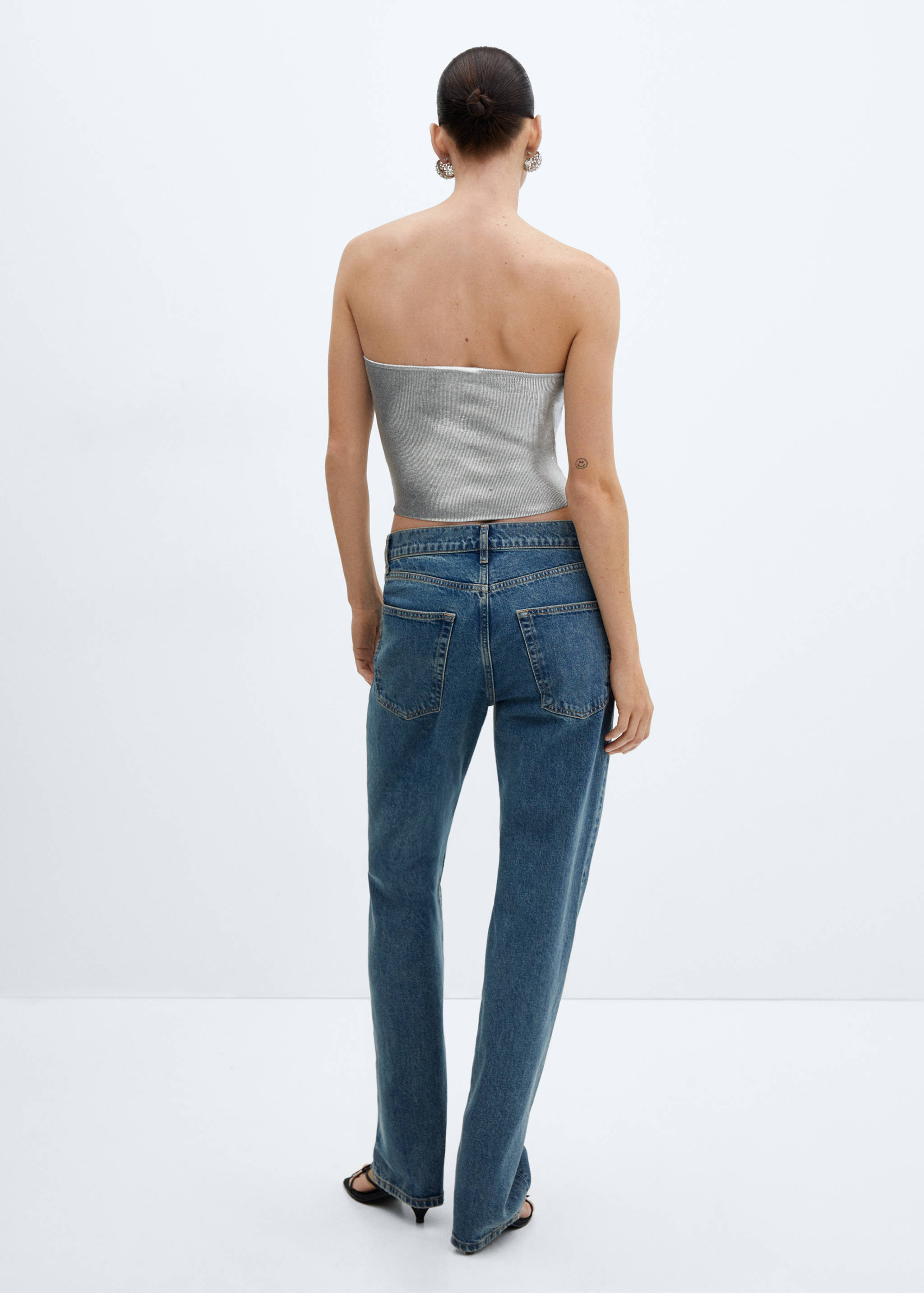 Metallic-Top mit Herzausschnitt - Rückseite des Artikels