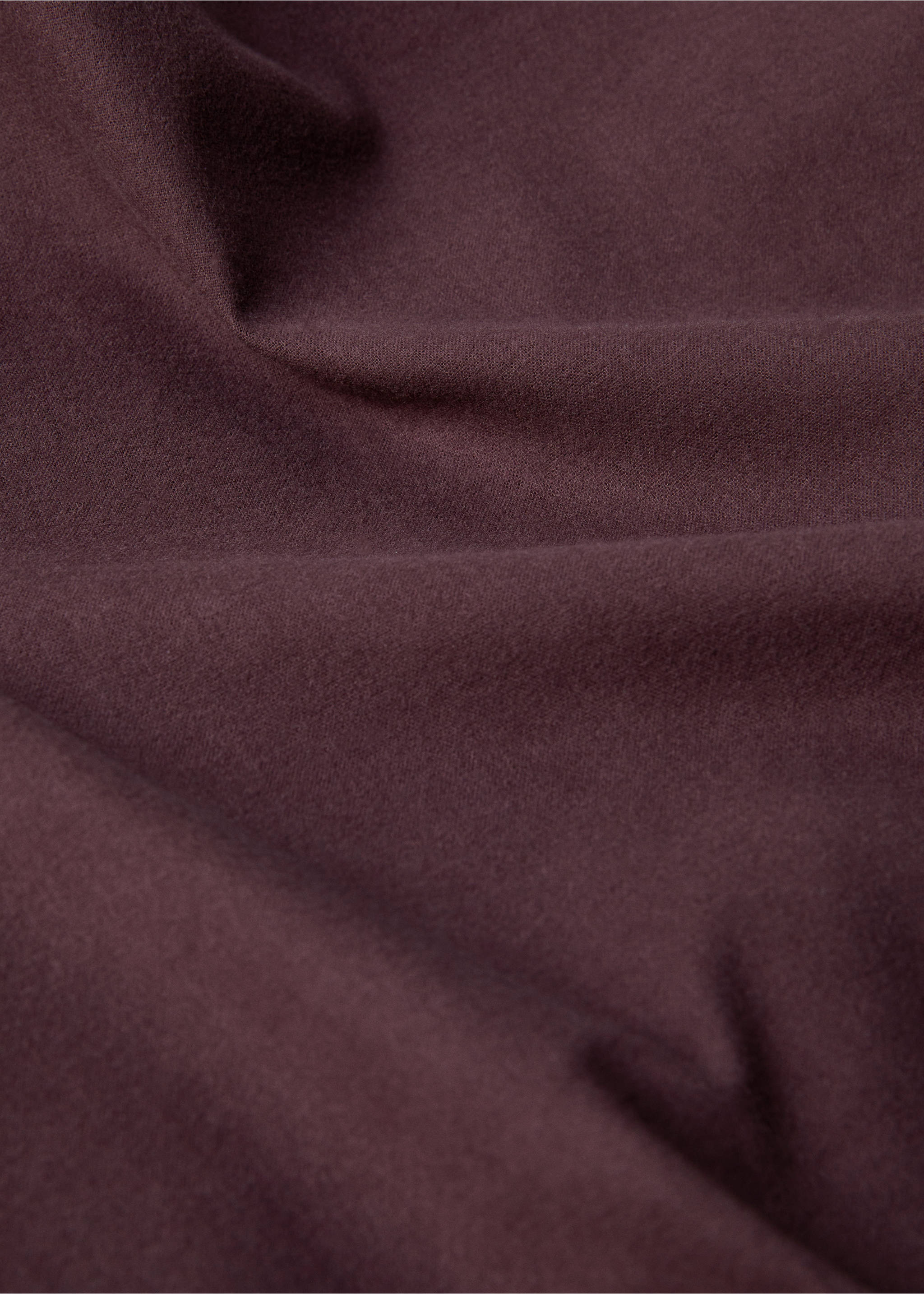 Plain flannel duvet cover Queen bed - Details of the article 2, Wine. Ref: 57039219-00.