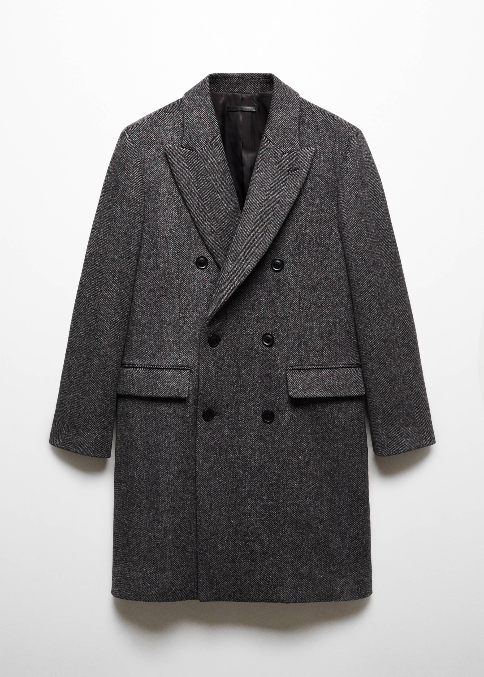 Recycled wool herringbone coat - Article without model