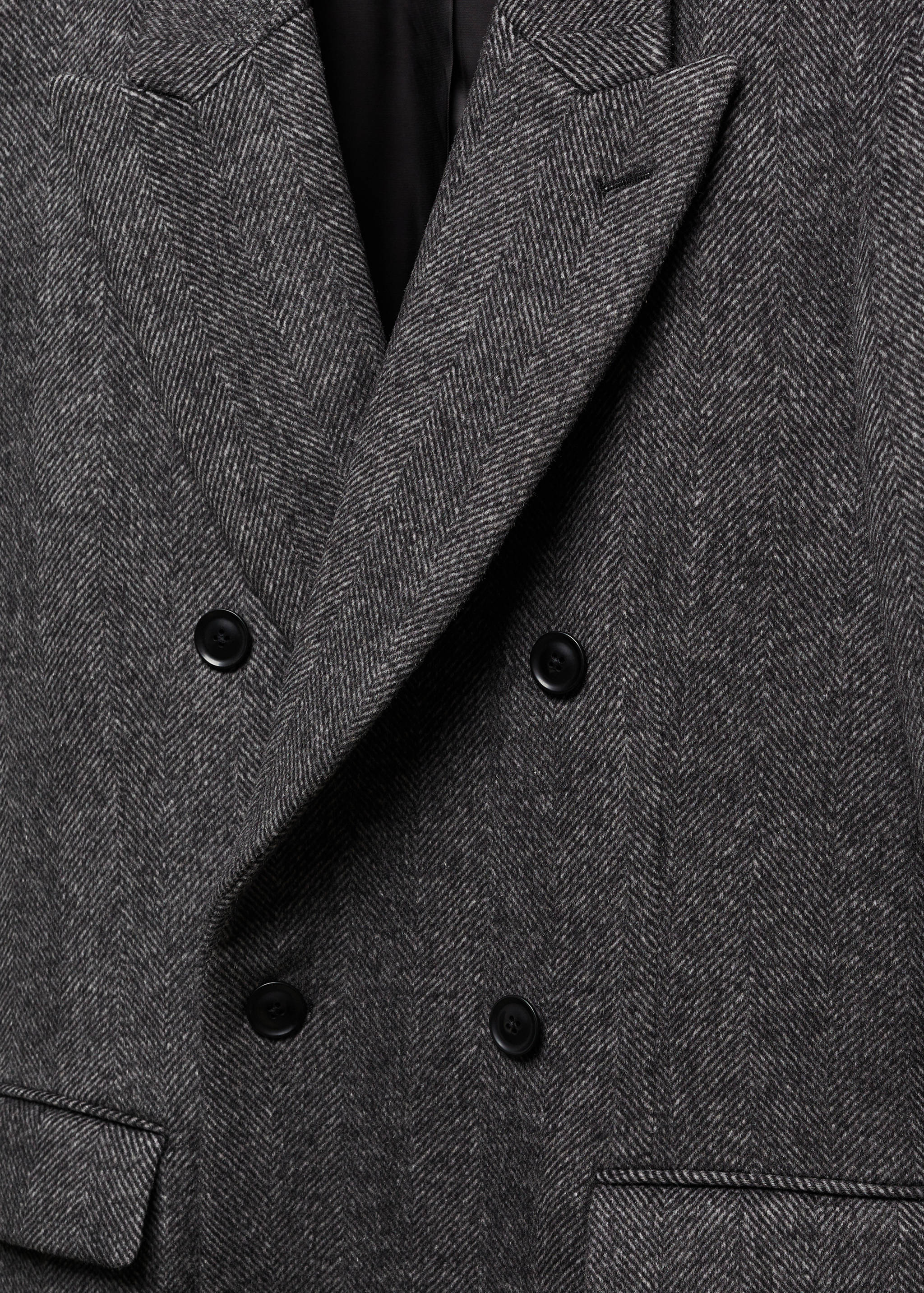 Recycled wool herringbone coat - Details of the article 8