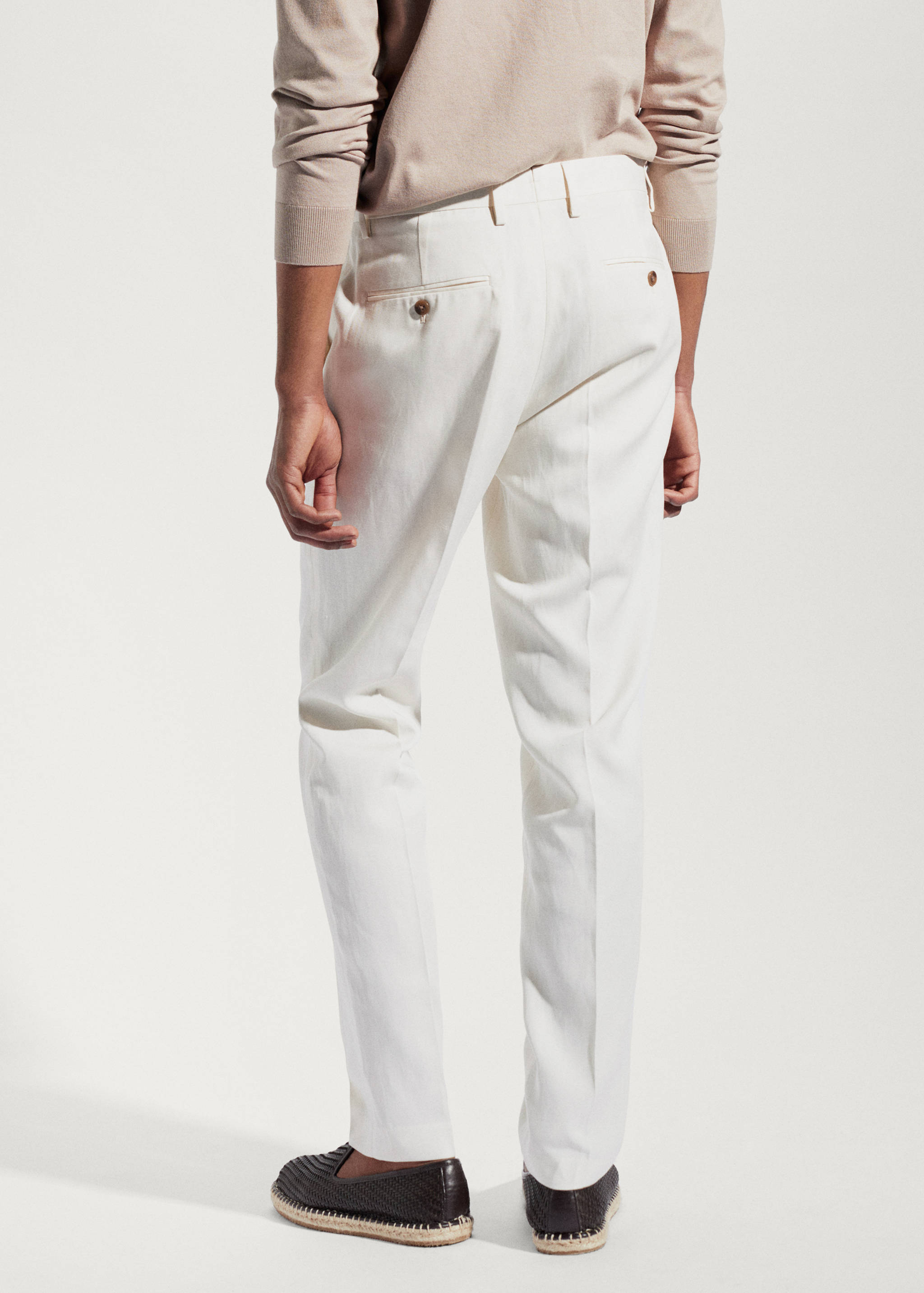 100% linen suit trousers - Reverse of the article