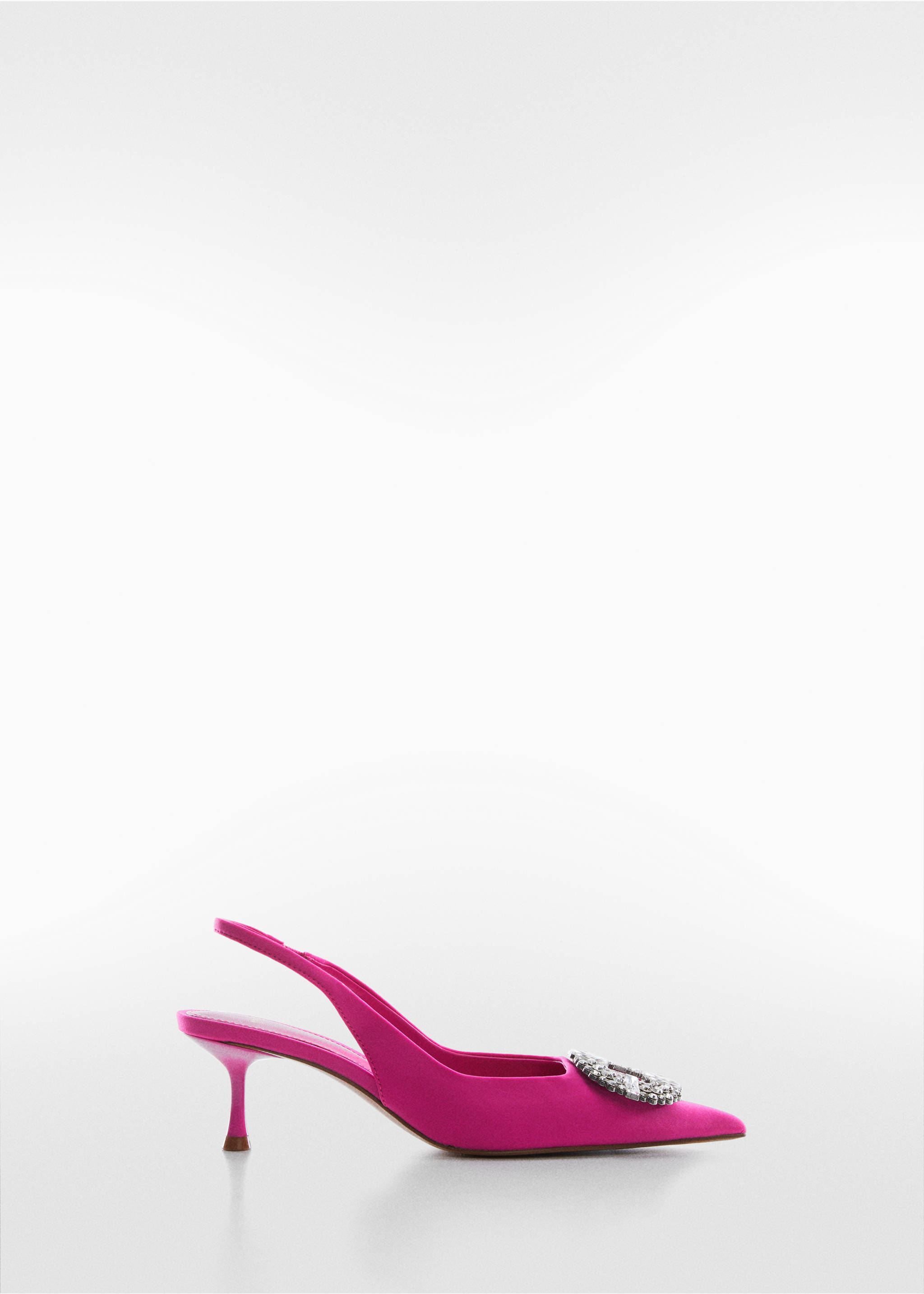 Pointed shoes with rhinestone detail - Article without model, Fuchsia. Ref: 57040030-00.