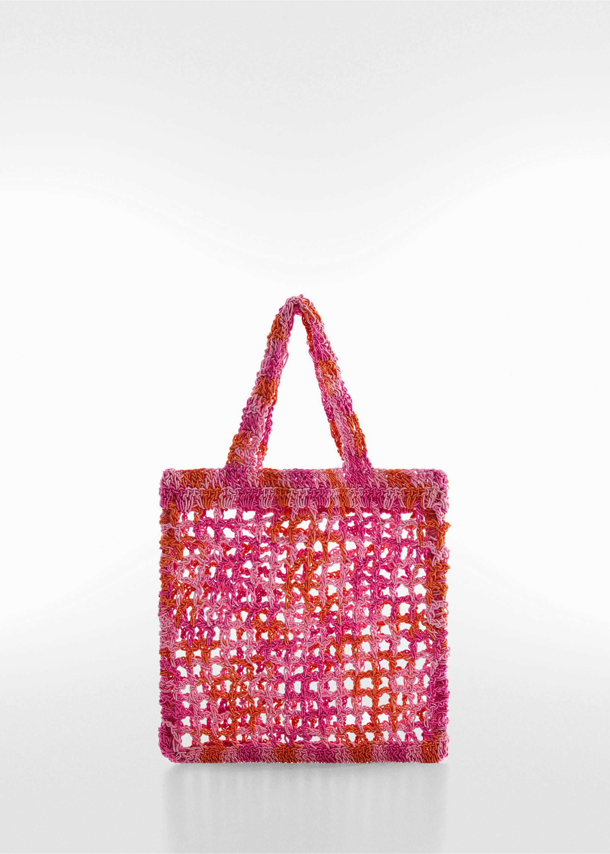 Braided net bag - Article without model, Fuchsia. Ref: 57040074-00.