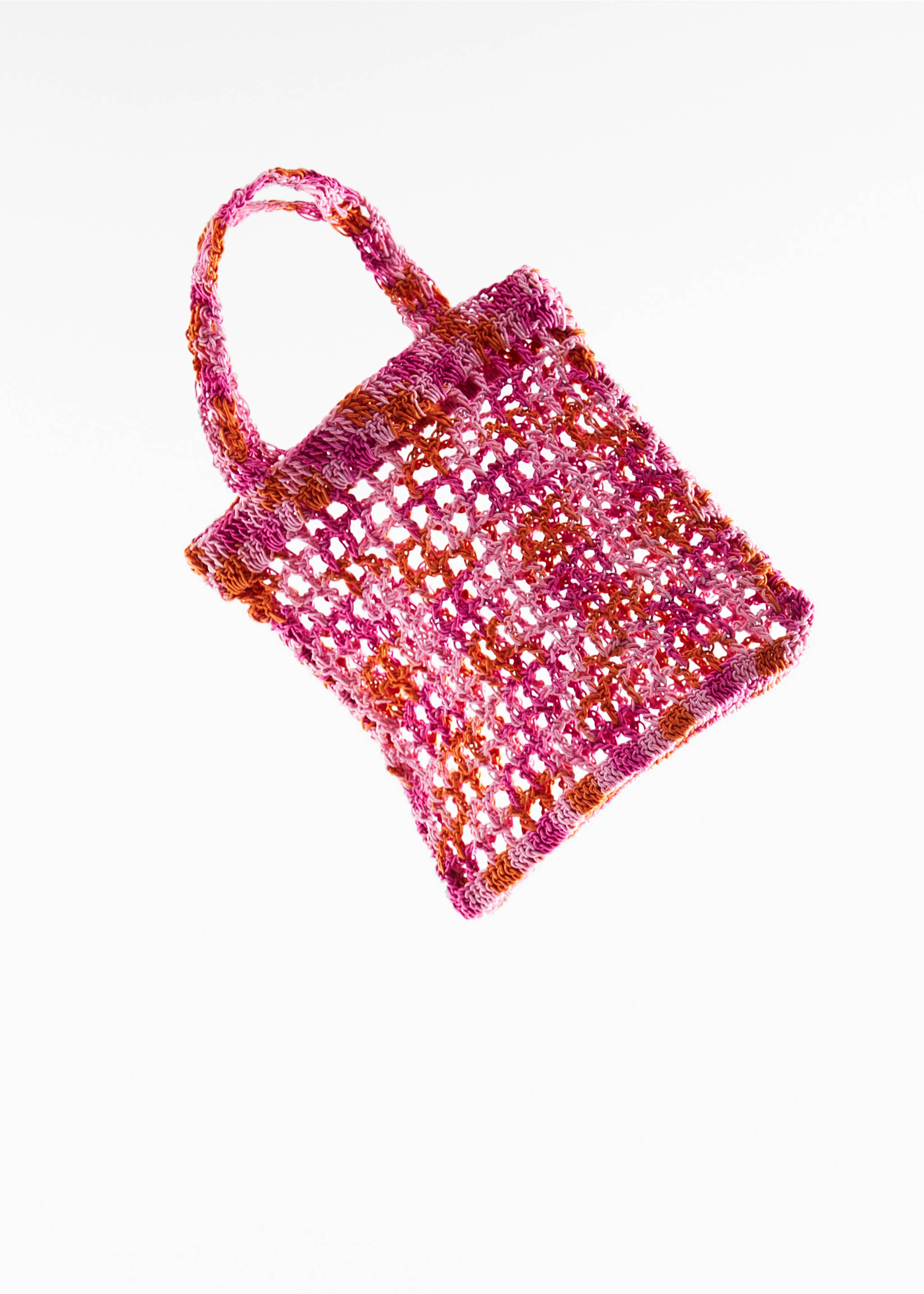 Braided net bag - Details of the article 2, Fuchsia. Ref: 57040074-00.
