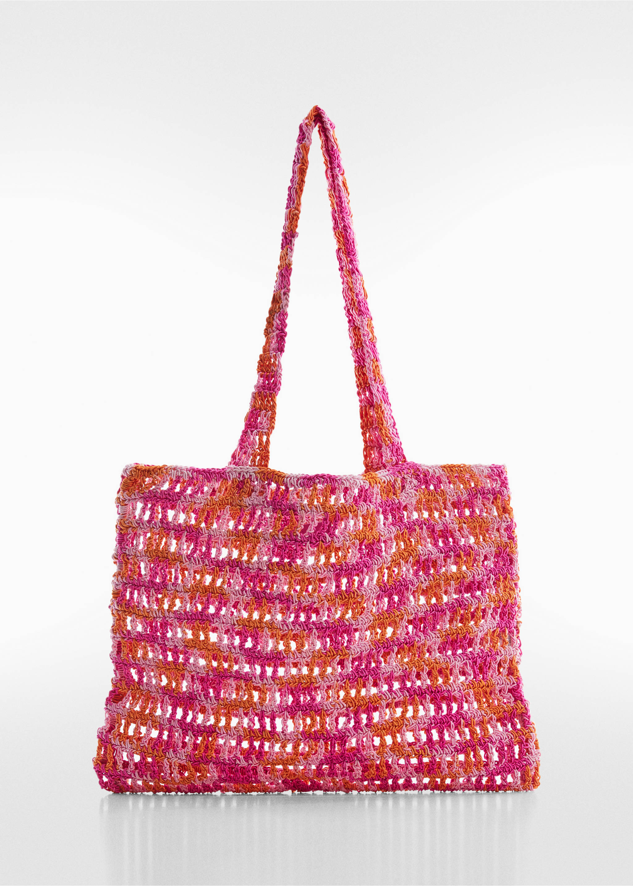 Braided net bag - Article without model, Fuchsia. Ref: 57040075-00.