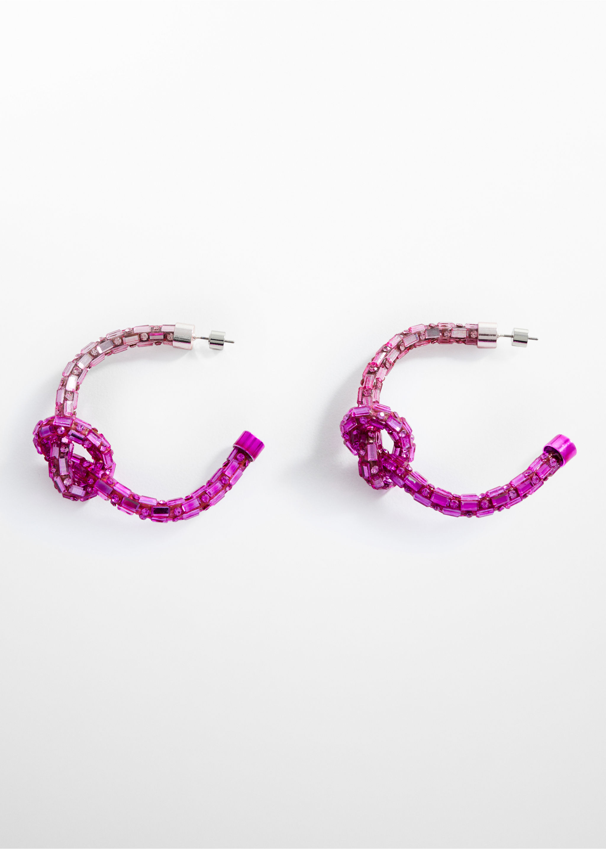 Rhinestone hoop earrings - Article without model