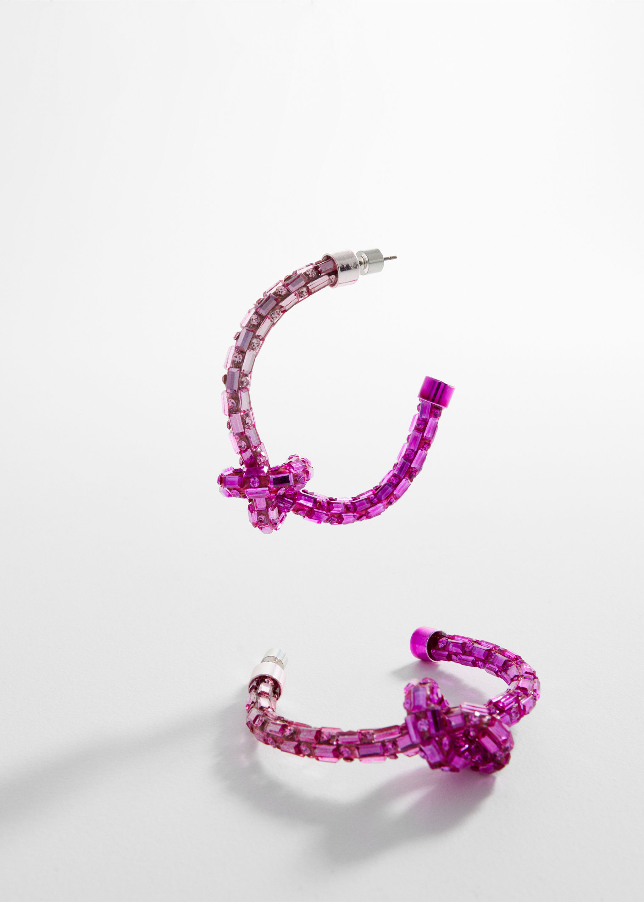 Rhinestone hoop earrings - Details of the article 1