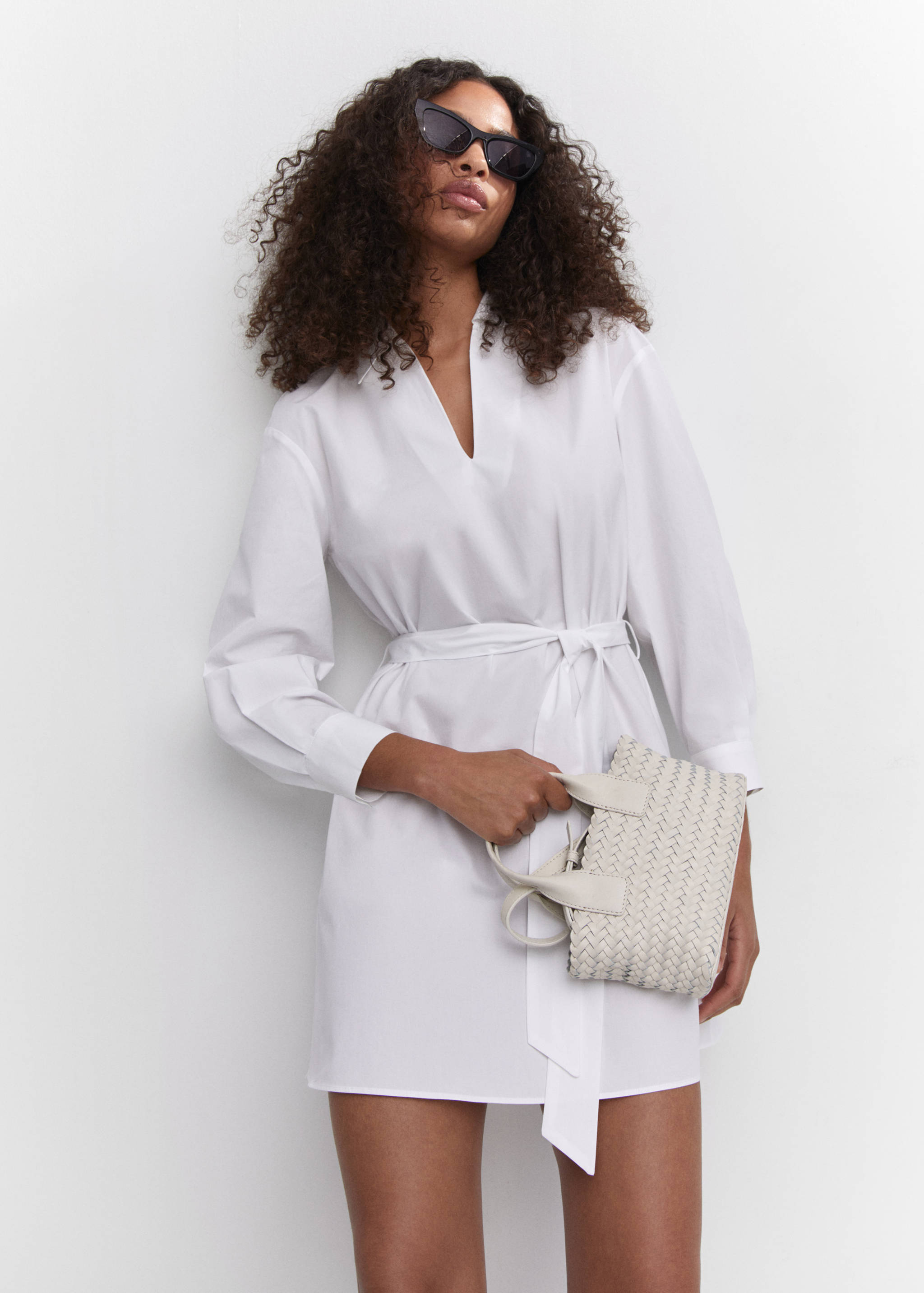 Bow shirt dress - Details of the article 2